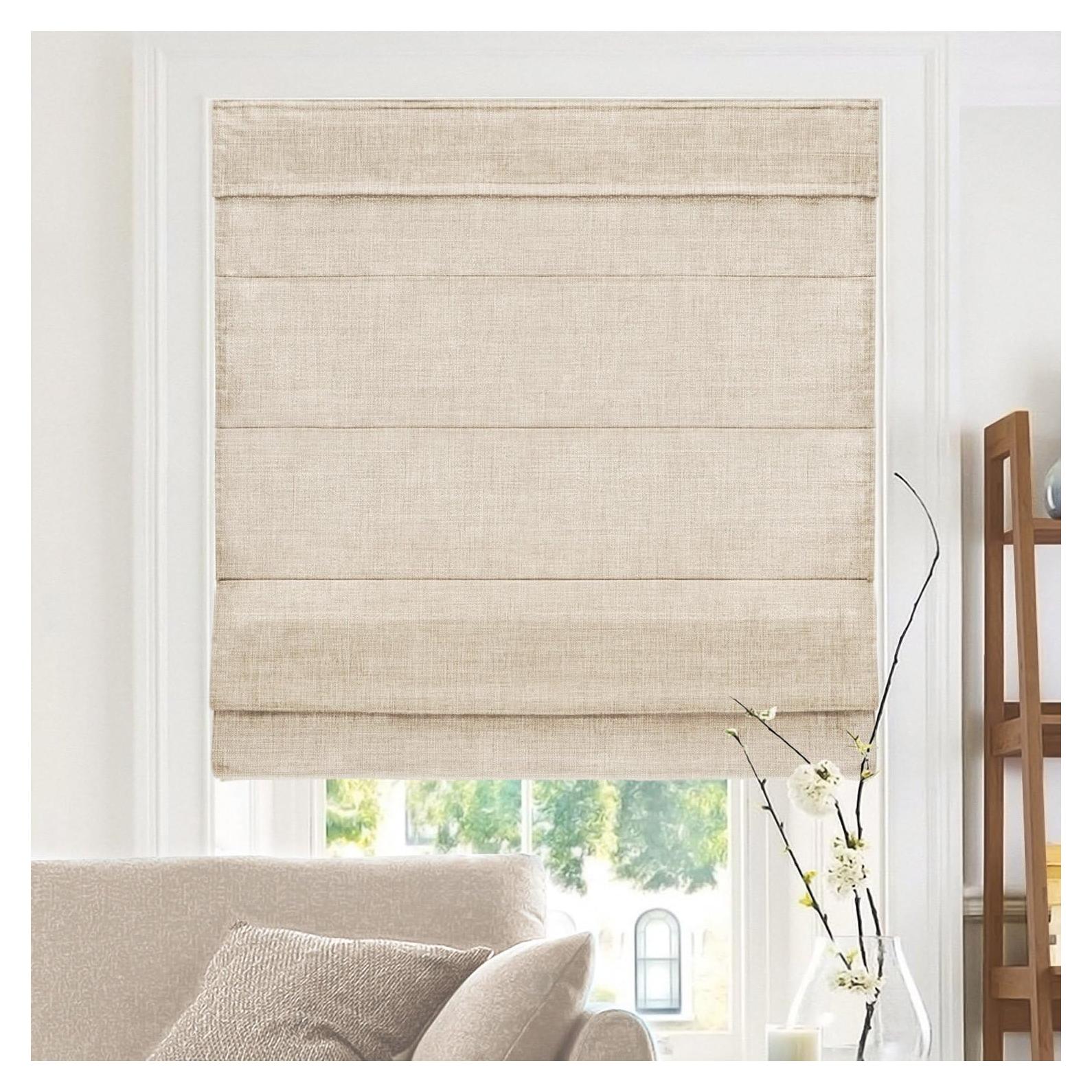 Cortina Romana Sin Cuerda Chicology 88,9x162,6 cm Lino Belga