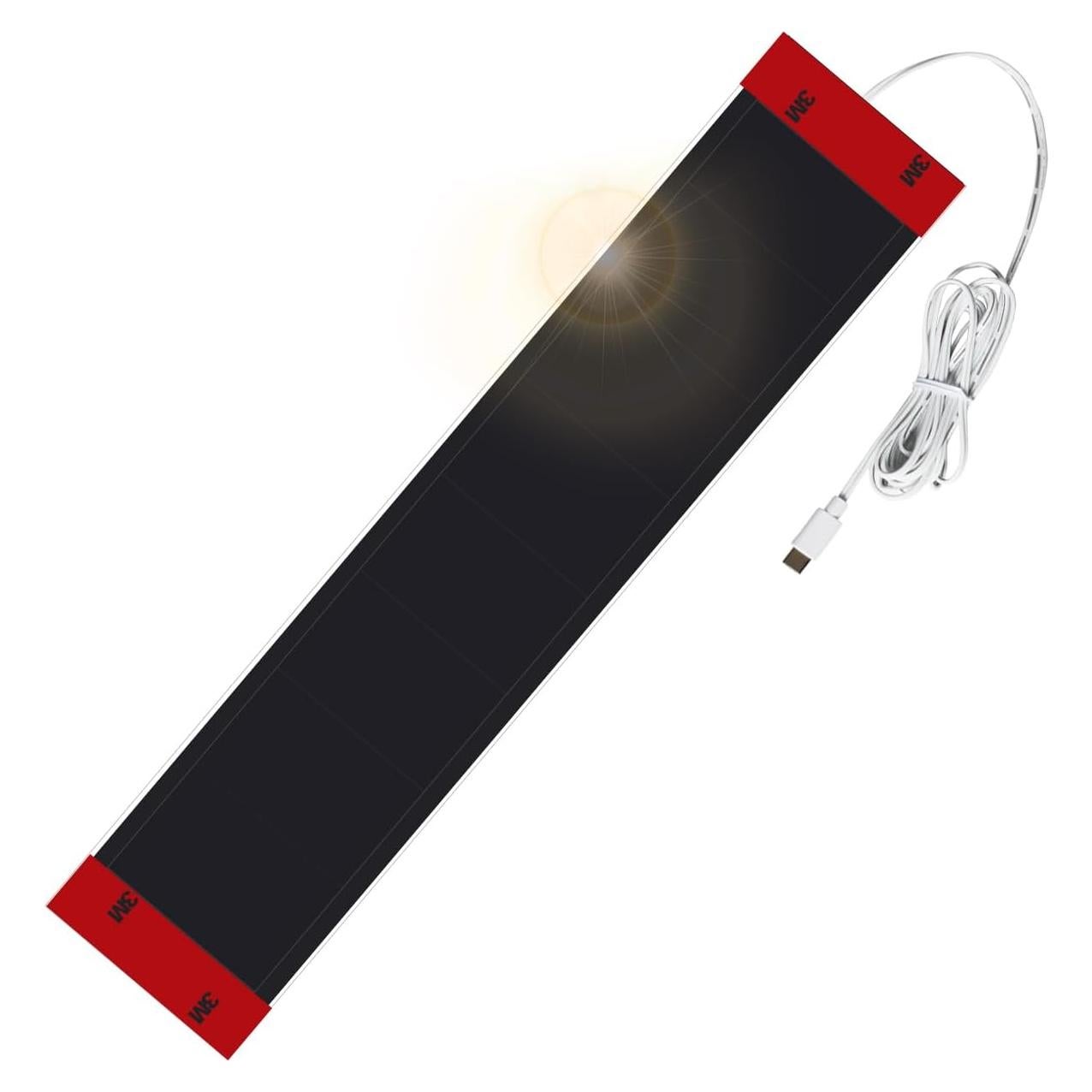 Panel Solar MING CHEN para Persianas Motorizadas USB-C 4.4W