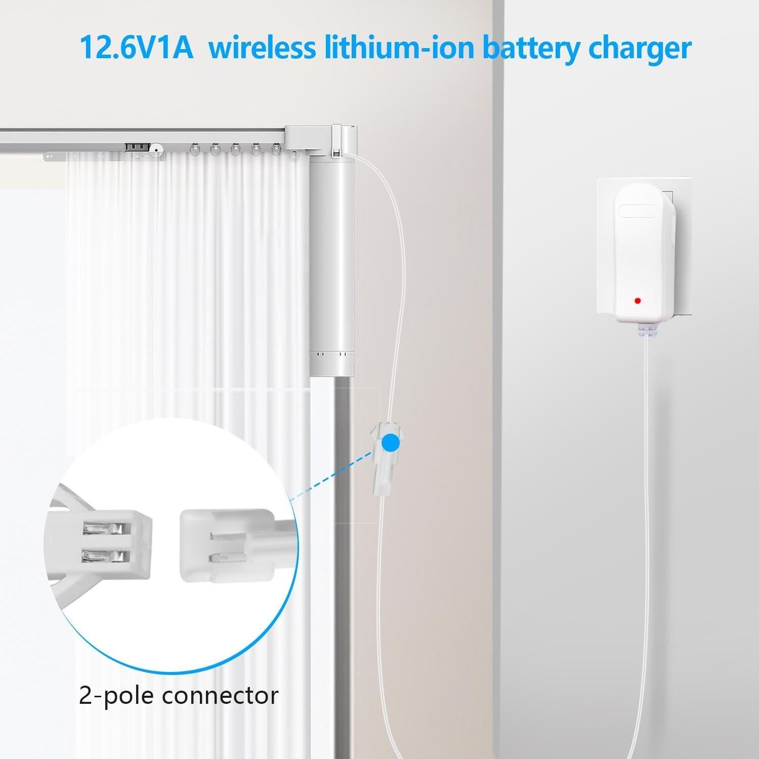 Cargador 12.6V 1A DZQPPC para Motores de Persiana Eléctrica