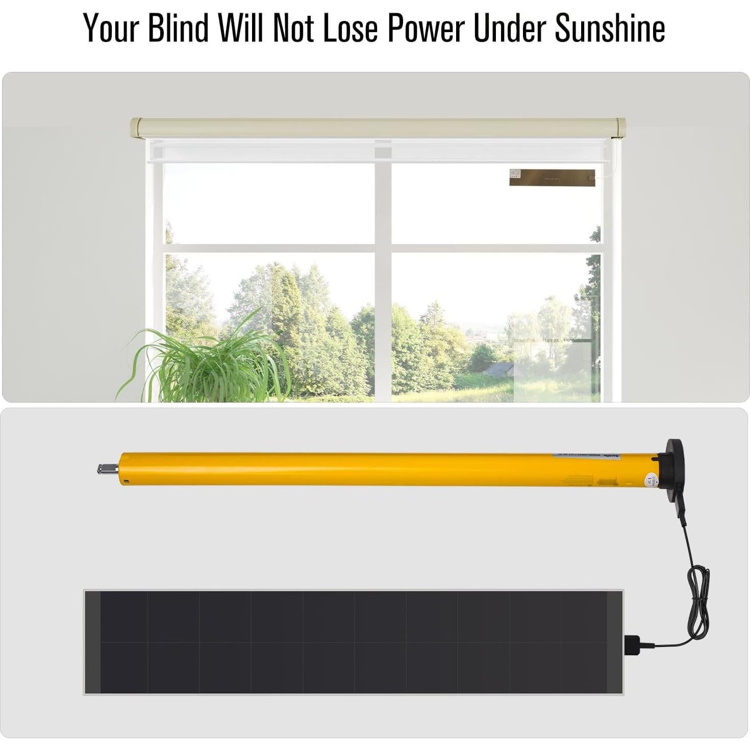 Cargador Solar HUIYEETEX 5W para Persianas Motorizadas USB