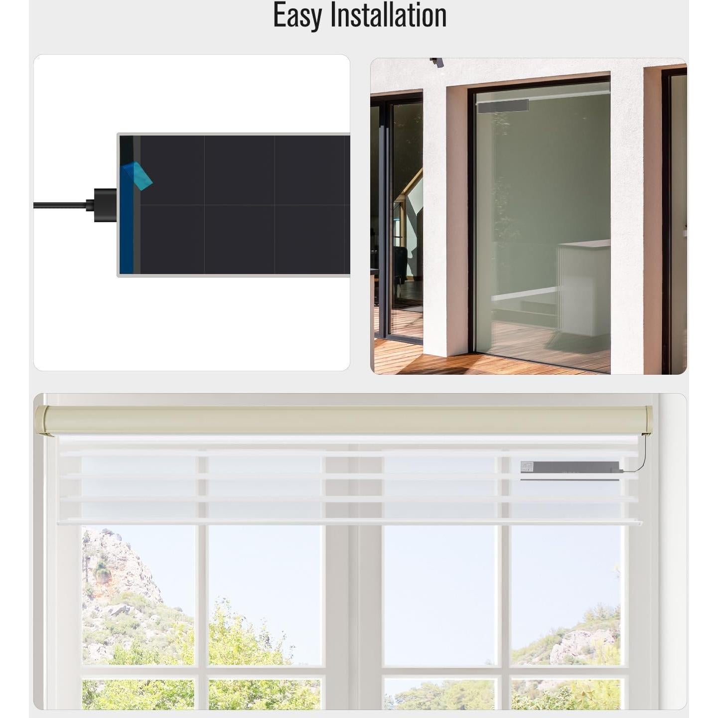 Cargador Solar HUIYEETEX 5W para Persianas Motorizadas USB