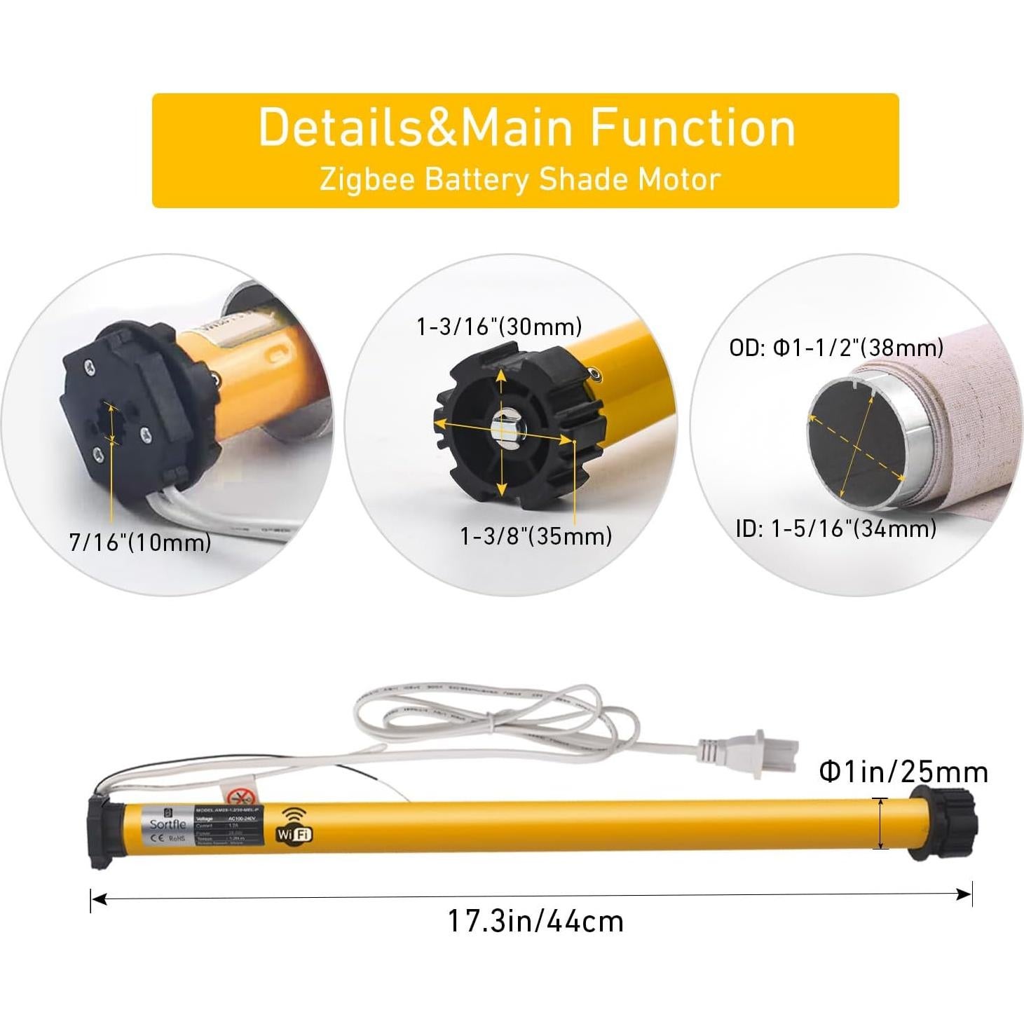 Motor Tubular WiFi para Persianas Enrollables Sotrfle