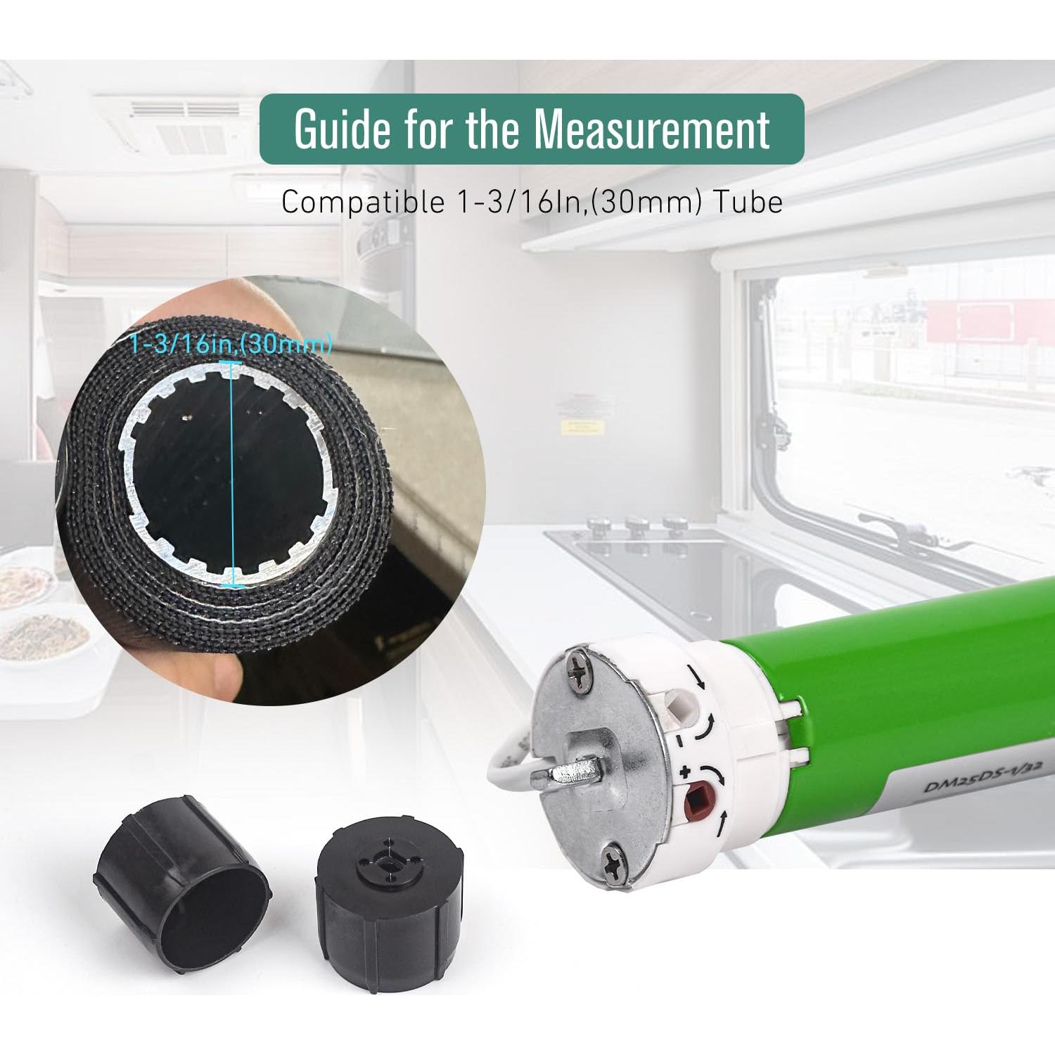 Motor Eléctrico de Sombra Rodante HUIYEETEX DM25DS 12V
