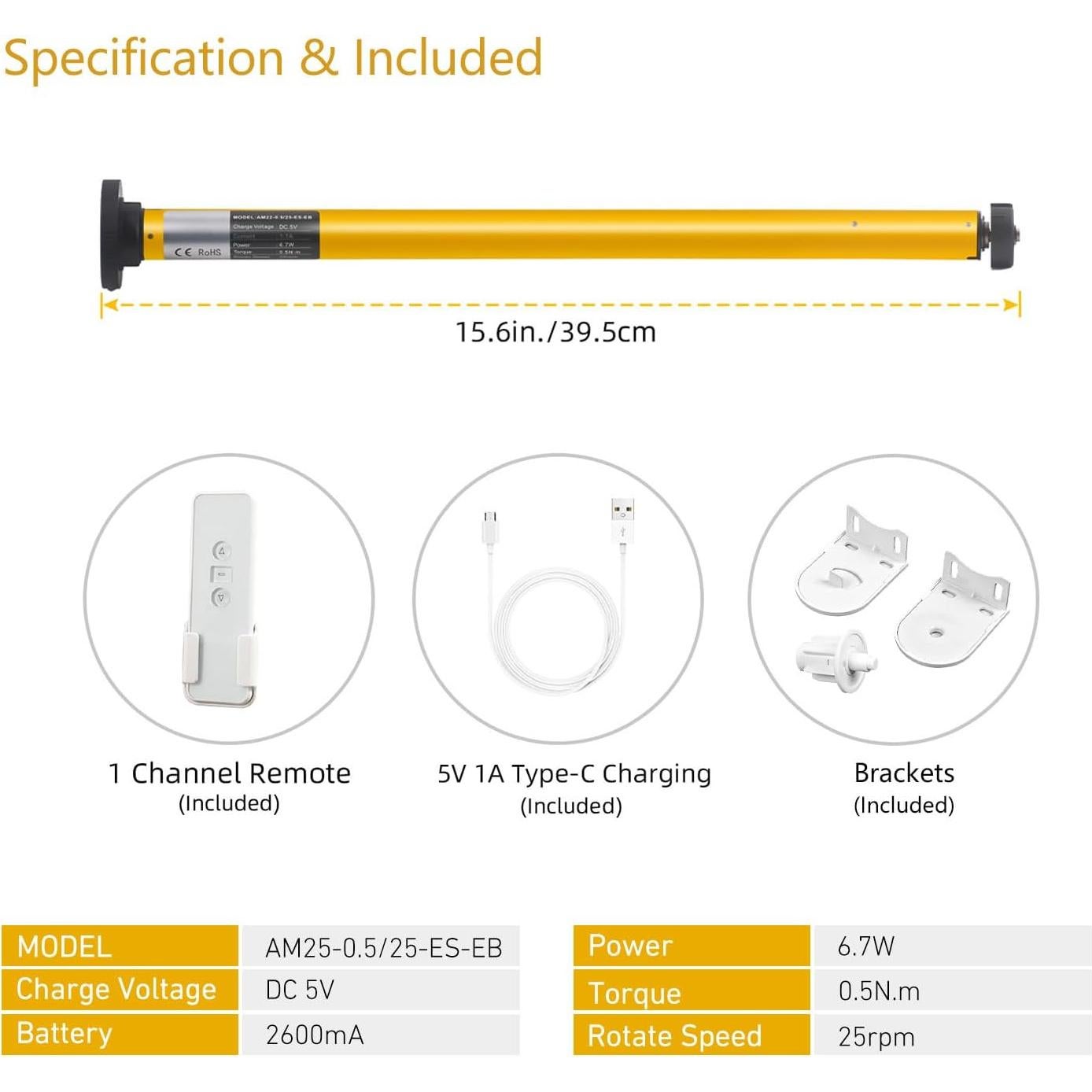 Motor de Persianas Inteligentes Sortfle AM22 Bluetooth 32mm