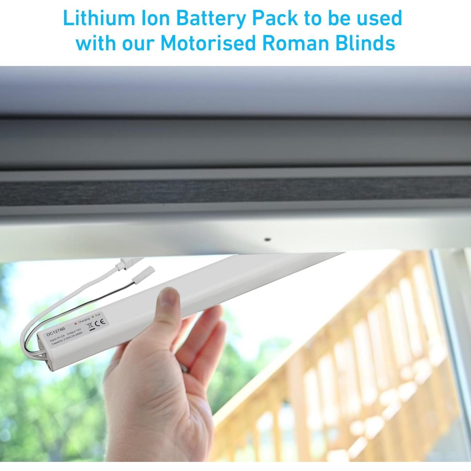 Batería Recargable 12V 2600mAh Li-ion Rollerhouses para Persianas