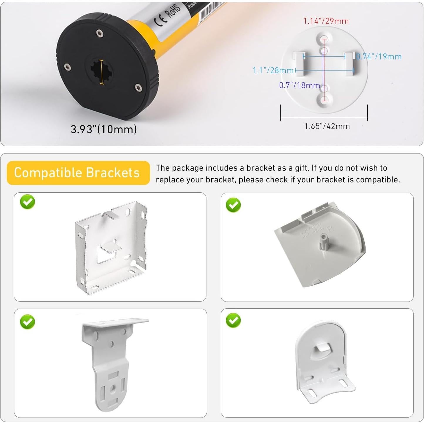 Motor de Persianas Sortfle Bluetooth 1.25" Control Remoto