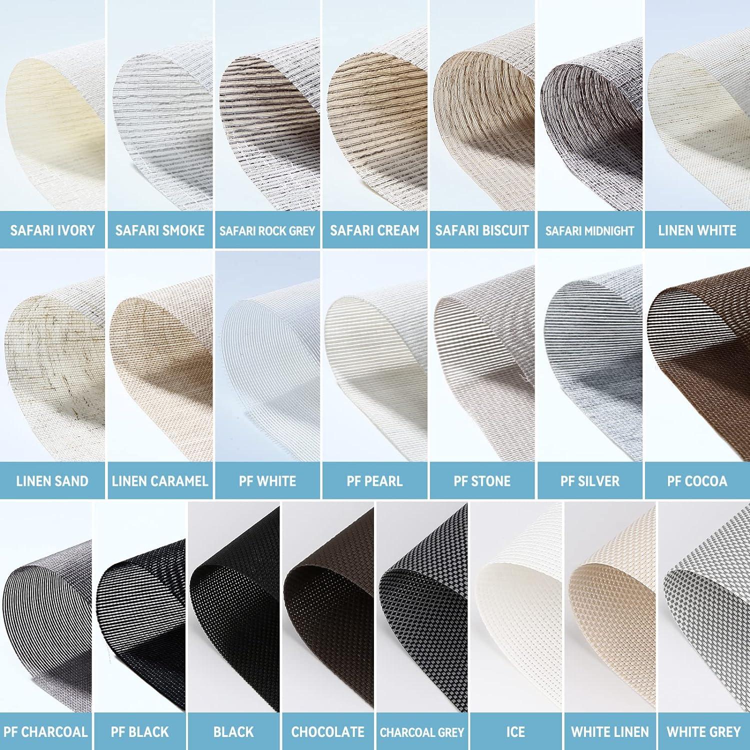 Muestra Tela Cortina Enrollable Motorizada SmartWings 22x8 cm