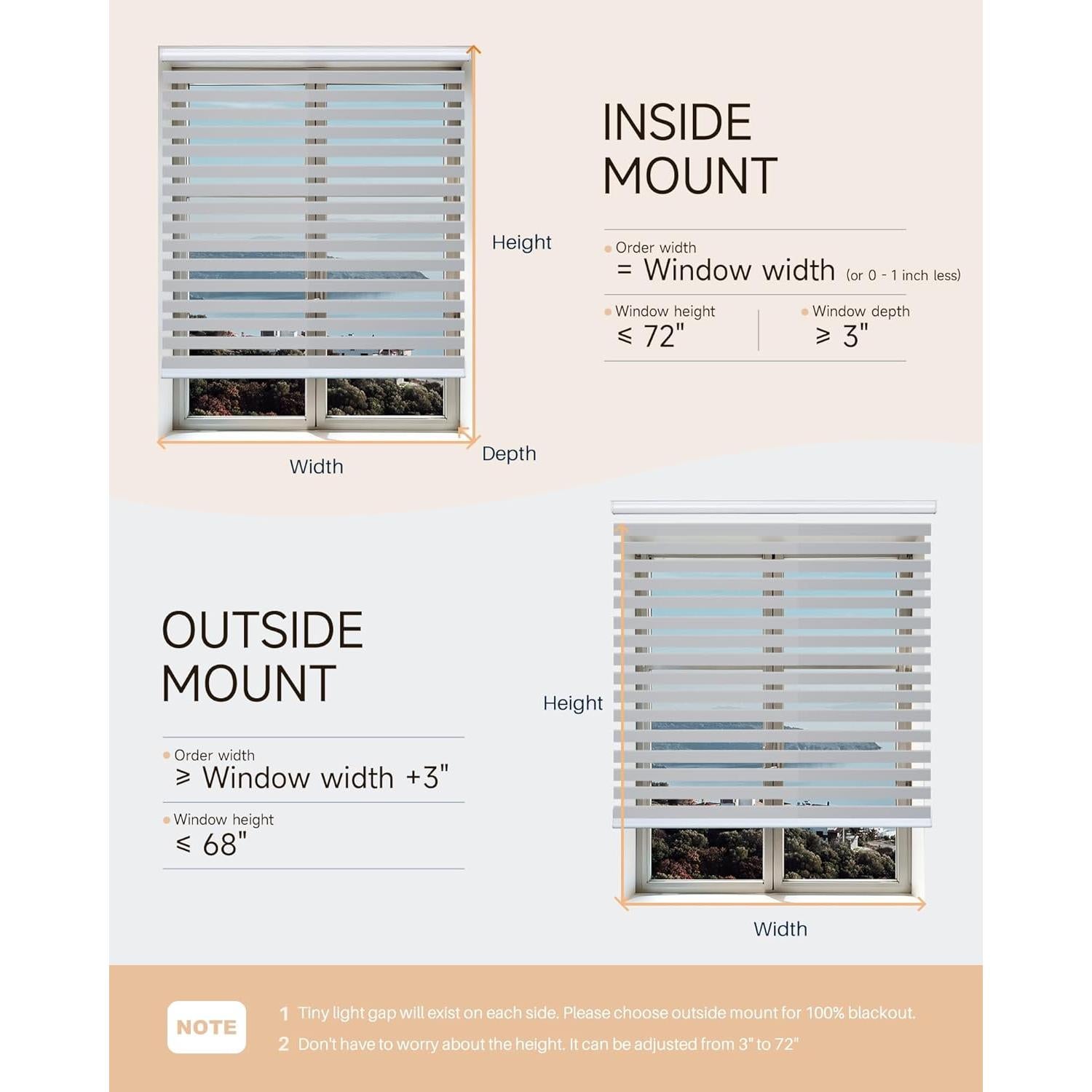 Persianas Zebra Motorizadas JaeJaes 56x183 cm Gris