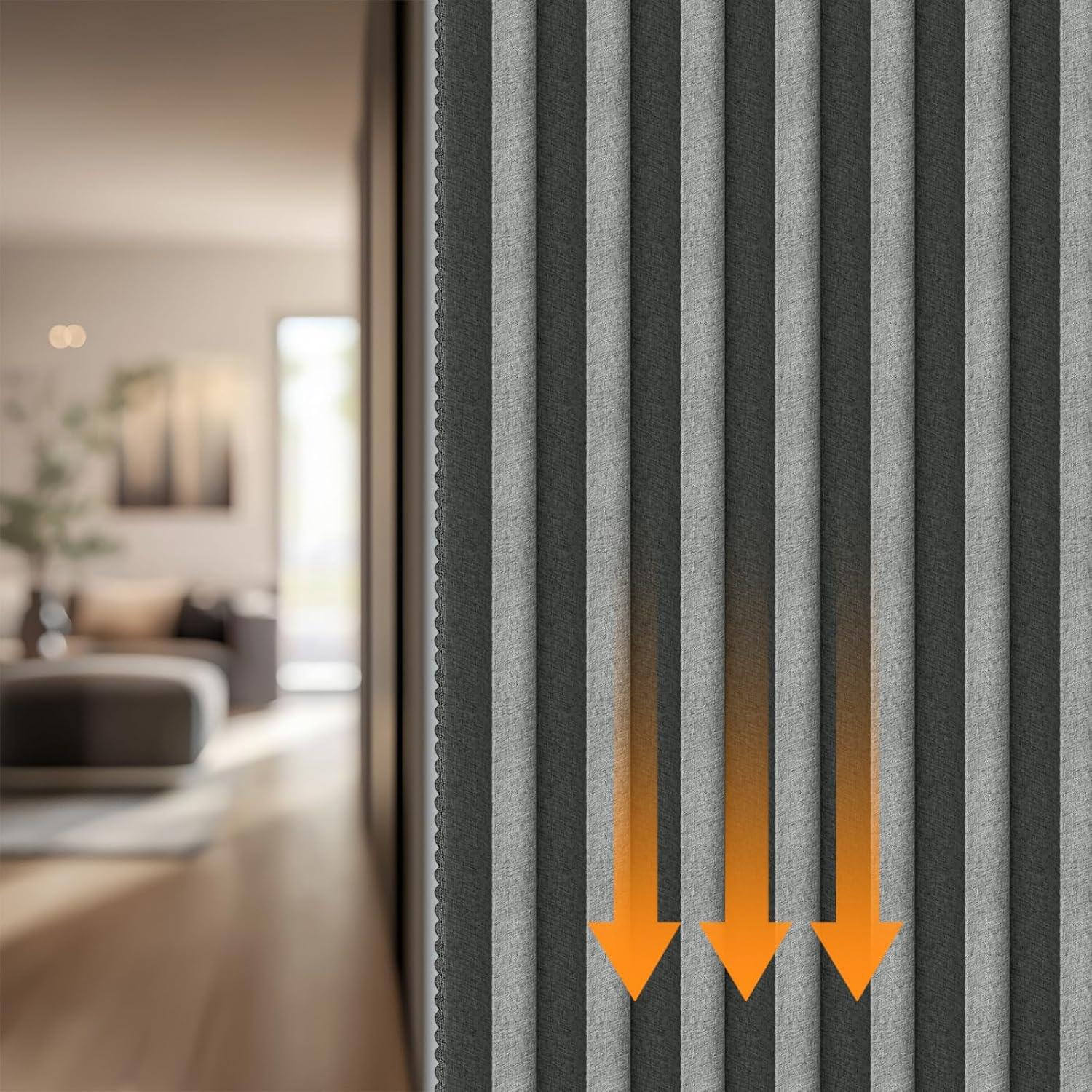 Puerta Acordeón AJAZZ Plegable Blackout 44x203 cm Gris