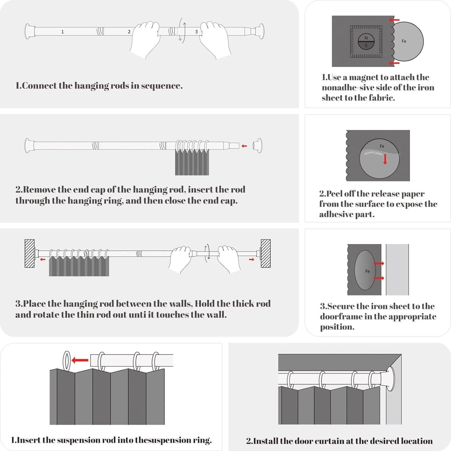 Puerta Acordeón AJAZZ Plegable Blackout 44x203 cm Gris