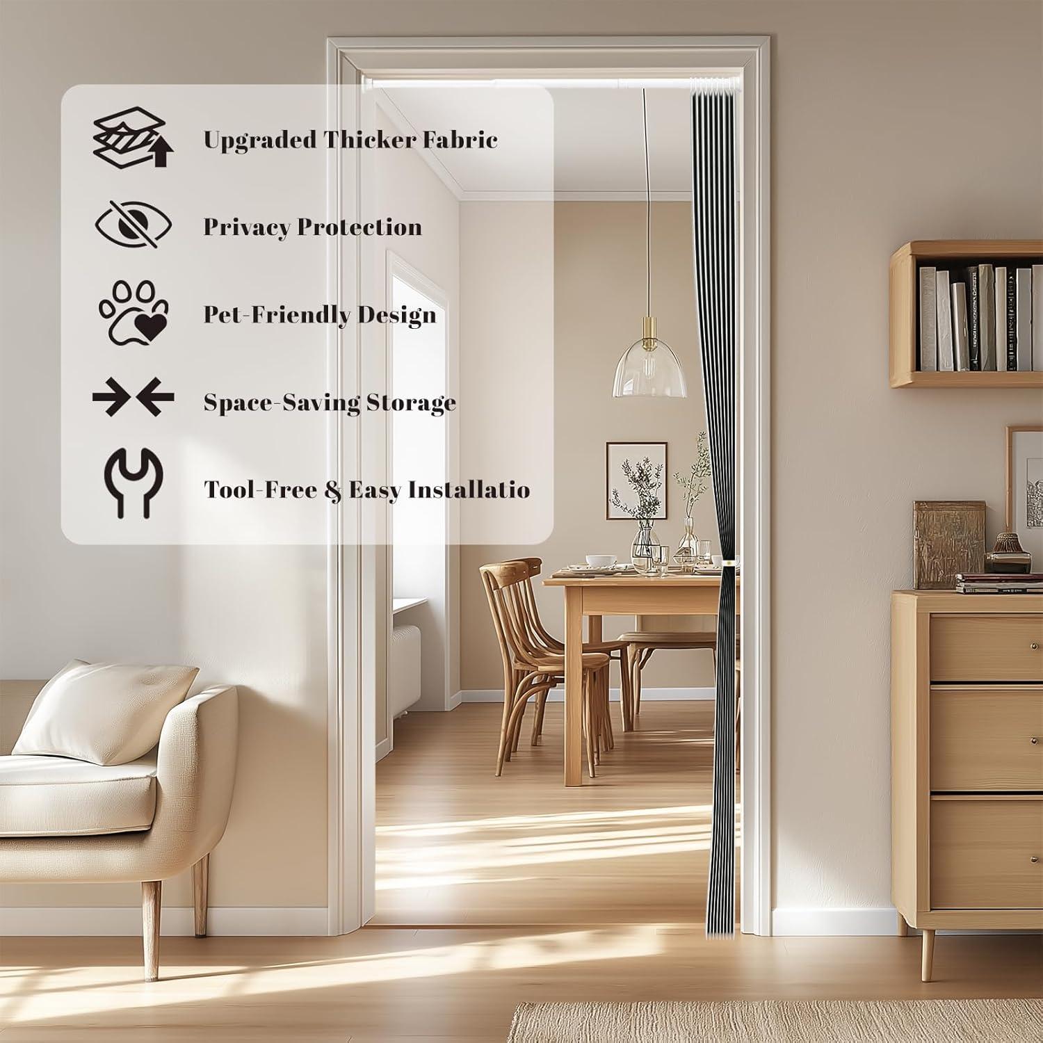 Puerta Acordeón AJAZZ Plegable Blackout 44x203 cm Gris