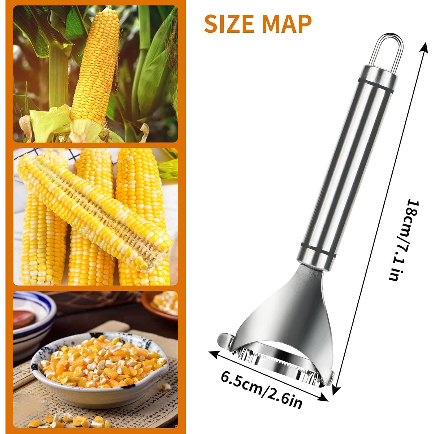 4 Peladores de Maíz BAEONY Acero Inoxidable Ergonómico