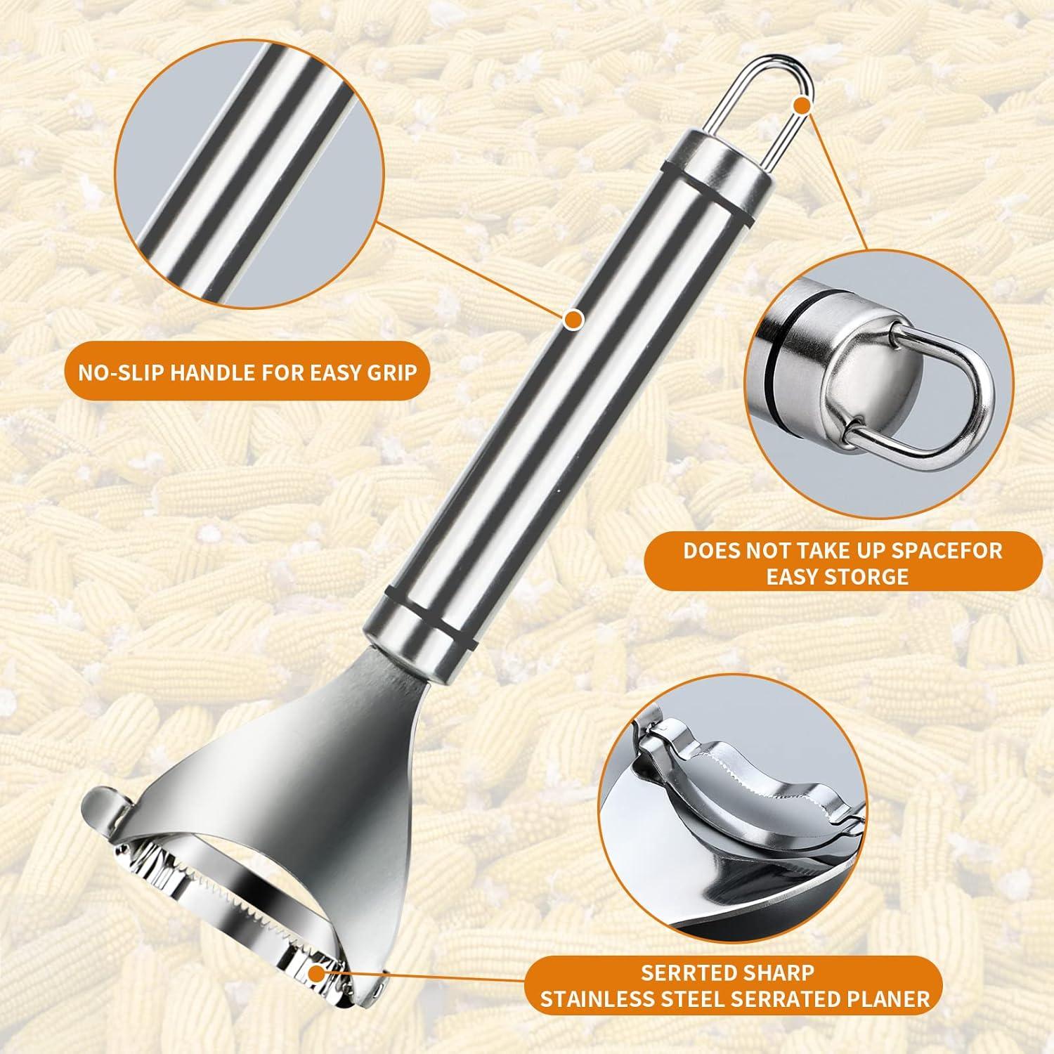 4 Peladores de Maíz BAEONY Acero Inoxidable Ergonómico