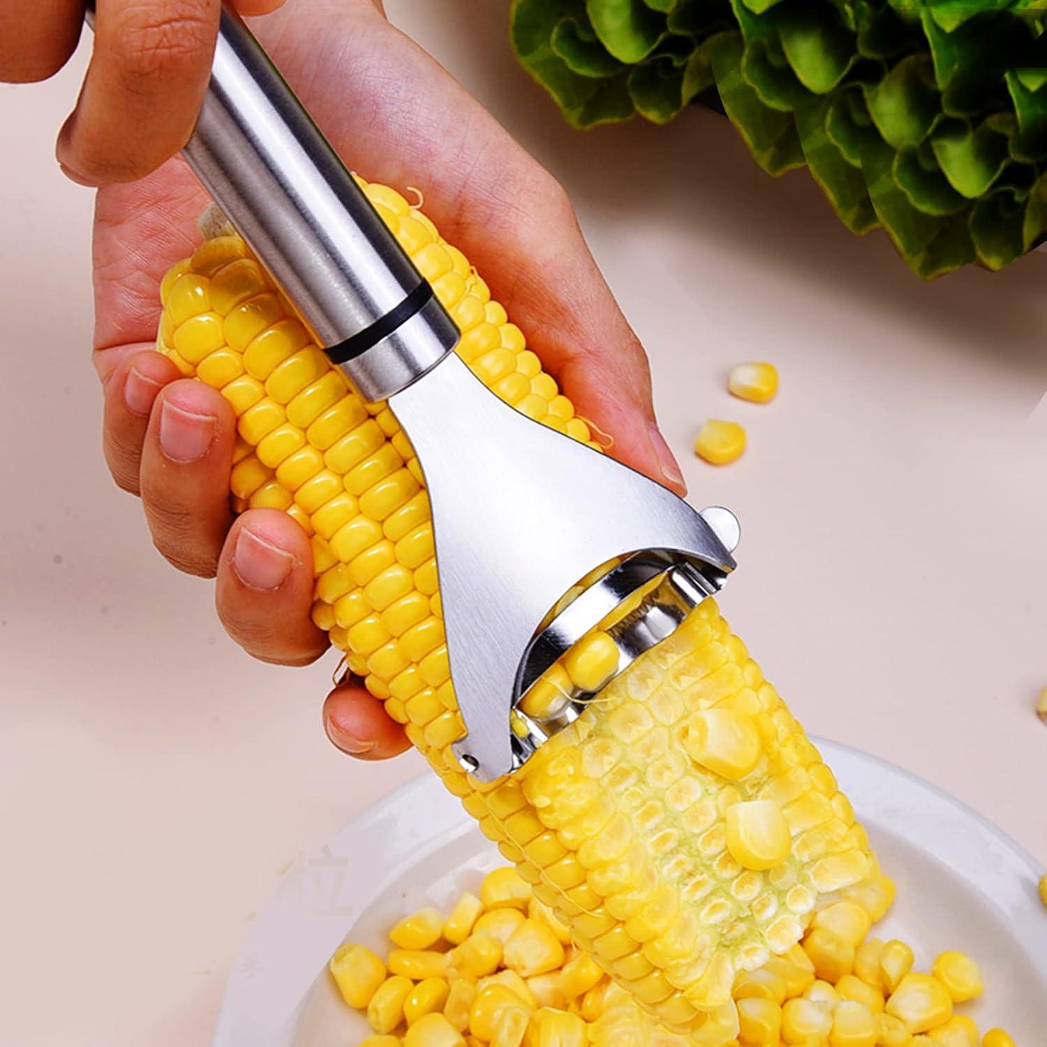 4 Peladores de Maíz BAEONY Acero Inoxidable Ergonómico