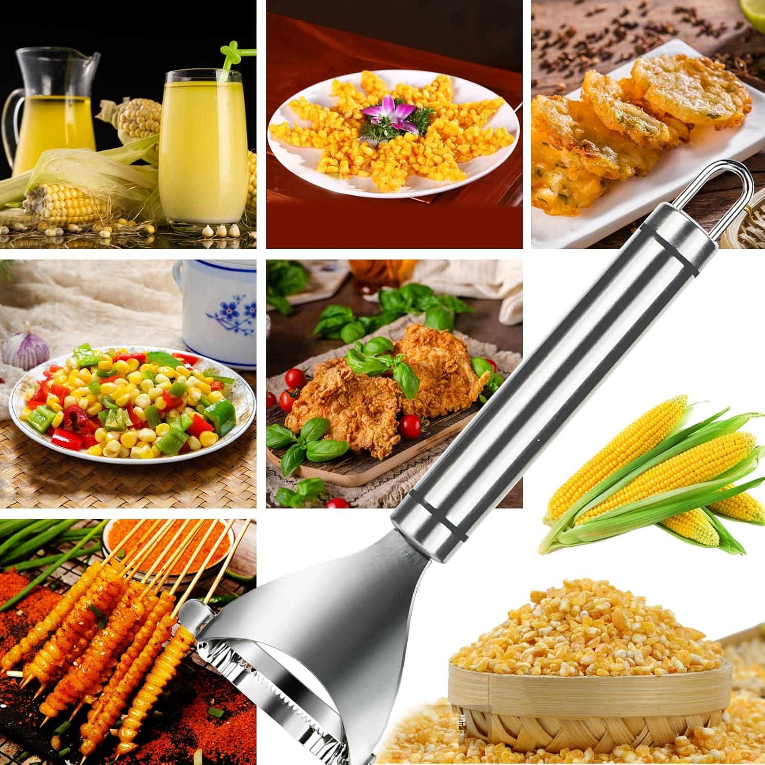 4 Peladores de Maíz BAEONY Acero Inoxidable Ergonómico