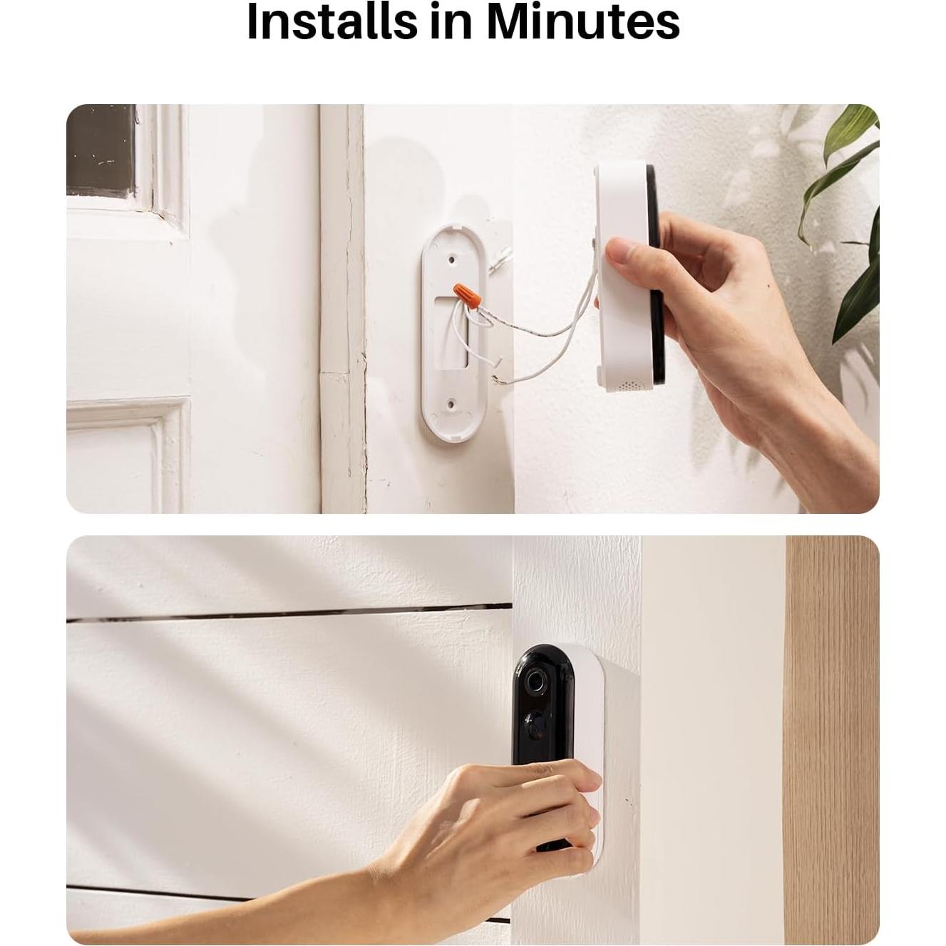 Cámara de Timbre WUUK 2K Inalámbrica con Base y 32GB