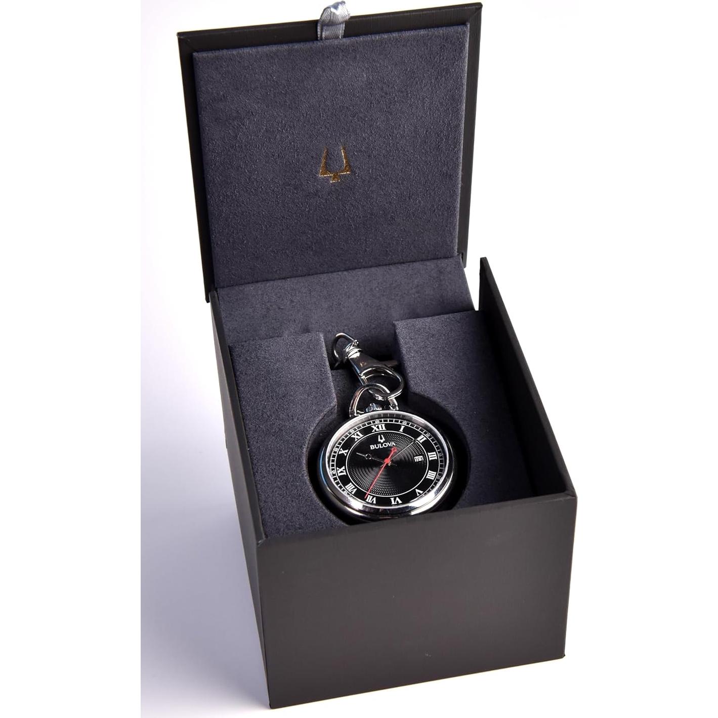 Reloj de bolsillo Bulova 96B308 acero inoxidable 3 manecillas