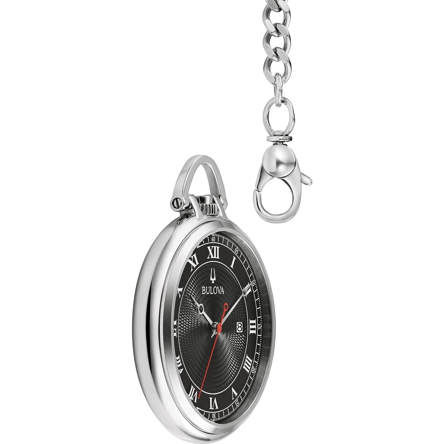 Reloj de bolsillo Bulova 96B308 acero inoxidable 3 manecillas