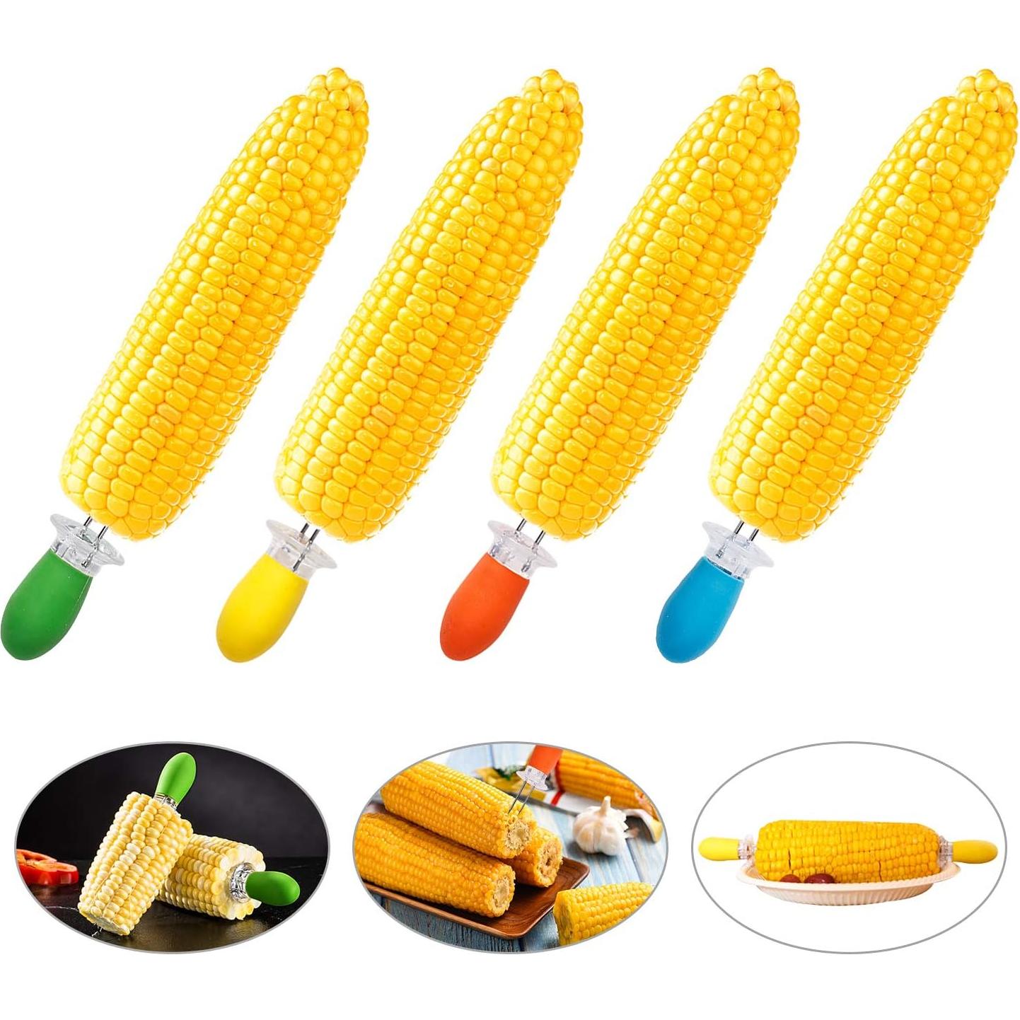 18 Soportes de Mazorcas de Maíz AUGSUN Acero Inoxidable