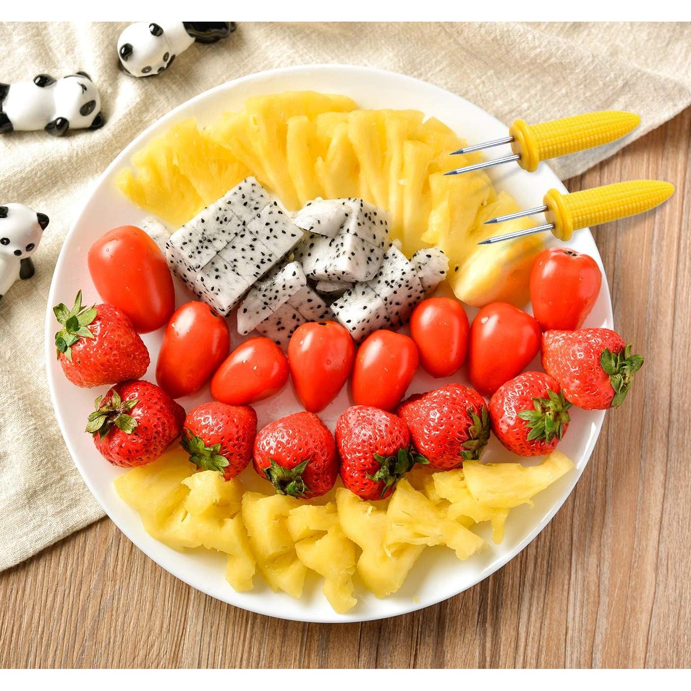 CandyHome 20 Sujetadores de Maíz Acero Inoxidable 60mm