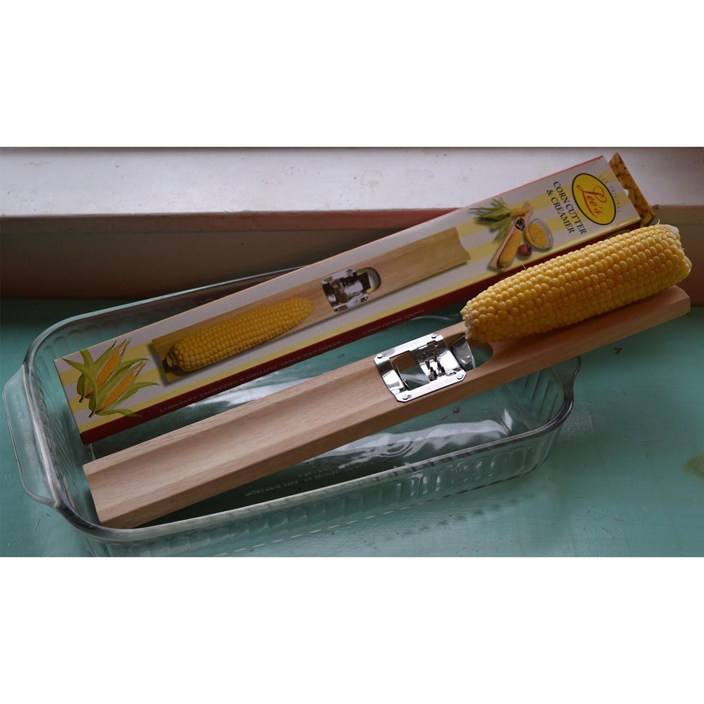 Cortador y Crema de Maíz Lee 101-B de Madera y Acero