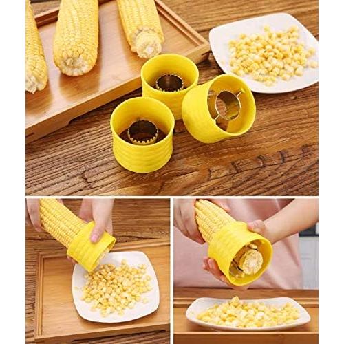 Desgranador de Mazorcas de Maíz Aeyistry Acero Inoxidable Amarillo