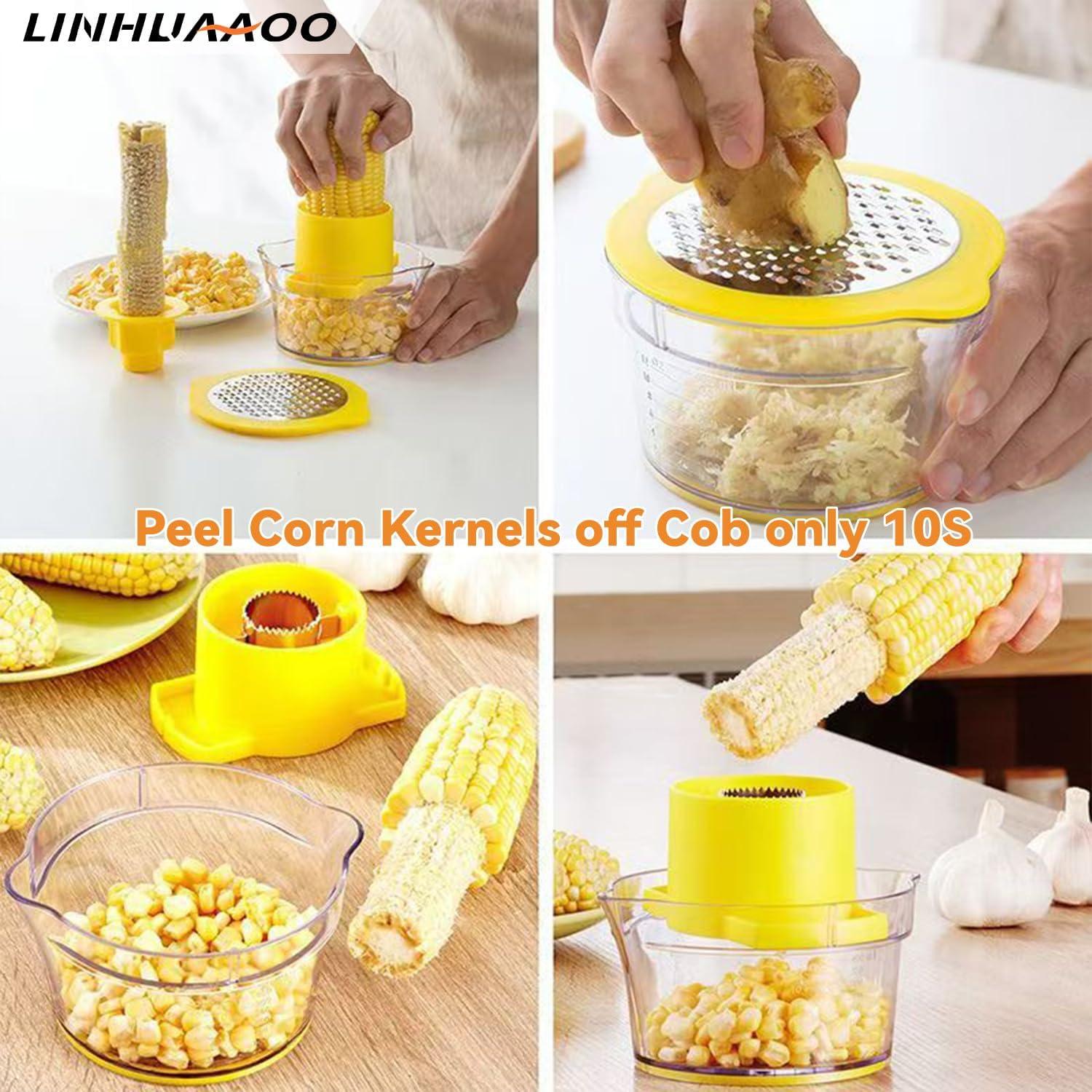 Juego de Herramientas de Cocina LINHUAAOO 4 en 1 Acero Inoxidable