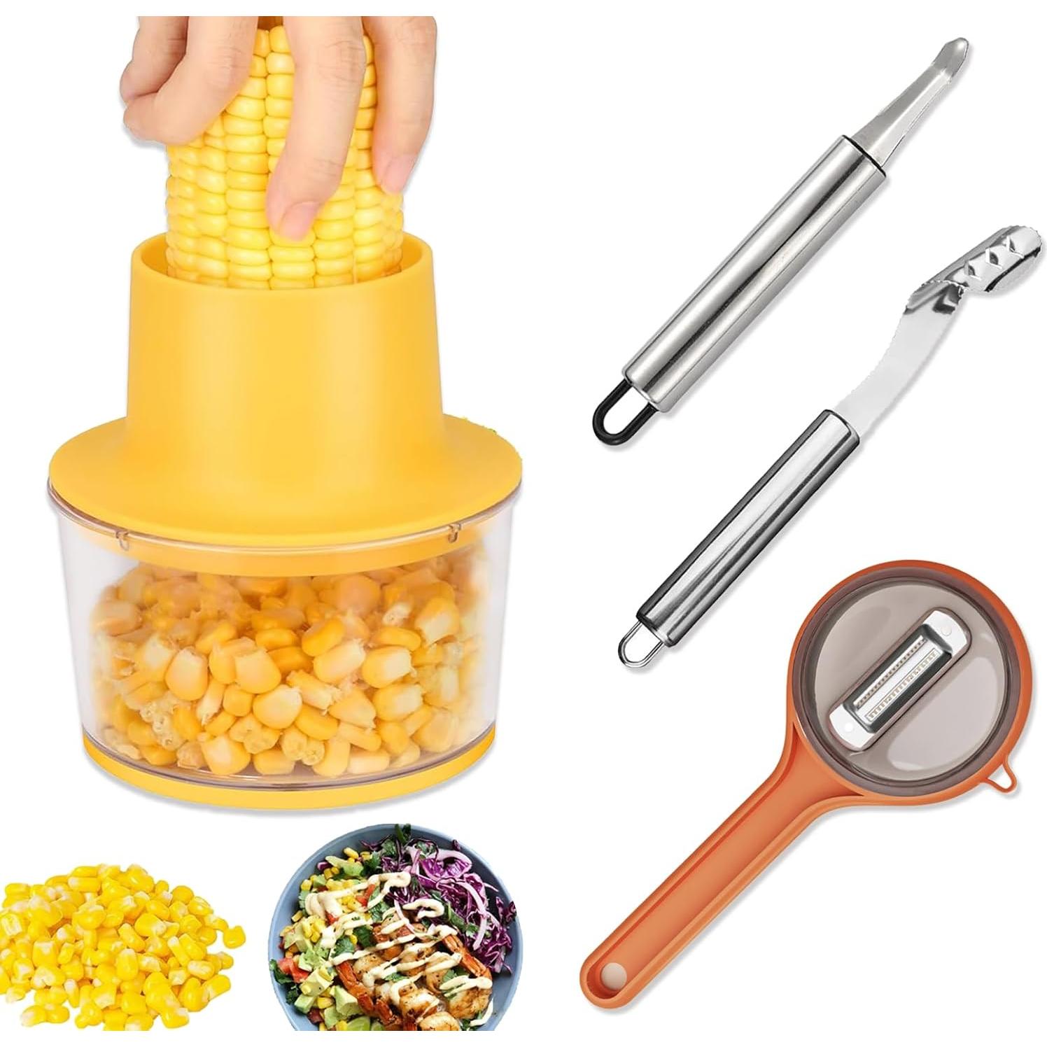 Juego de Herramientas de Cocina LINHUAAOO 4 en 1 Acero Inoxidable