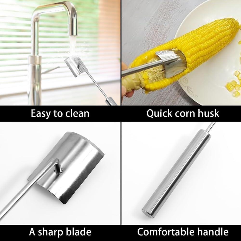Pelador de Maíz Darfooper de Acero Inoxidable Mango Largo