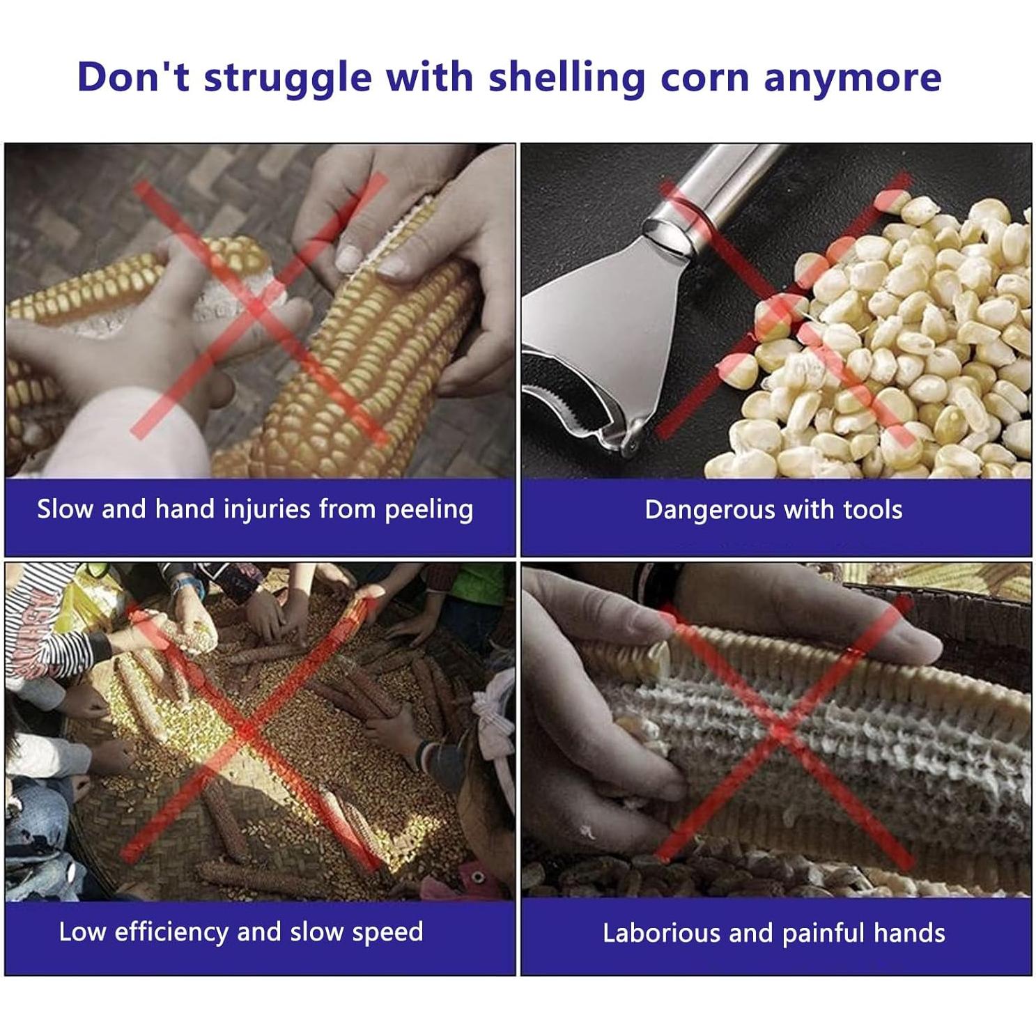 Desgranador de Maíz Eléctrico Rushbom con Guantes y Llave