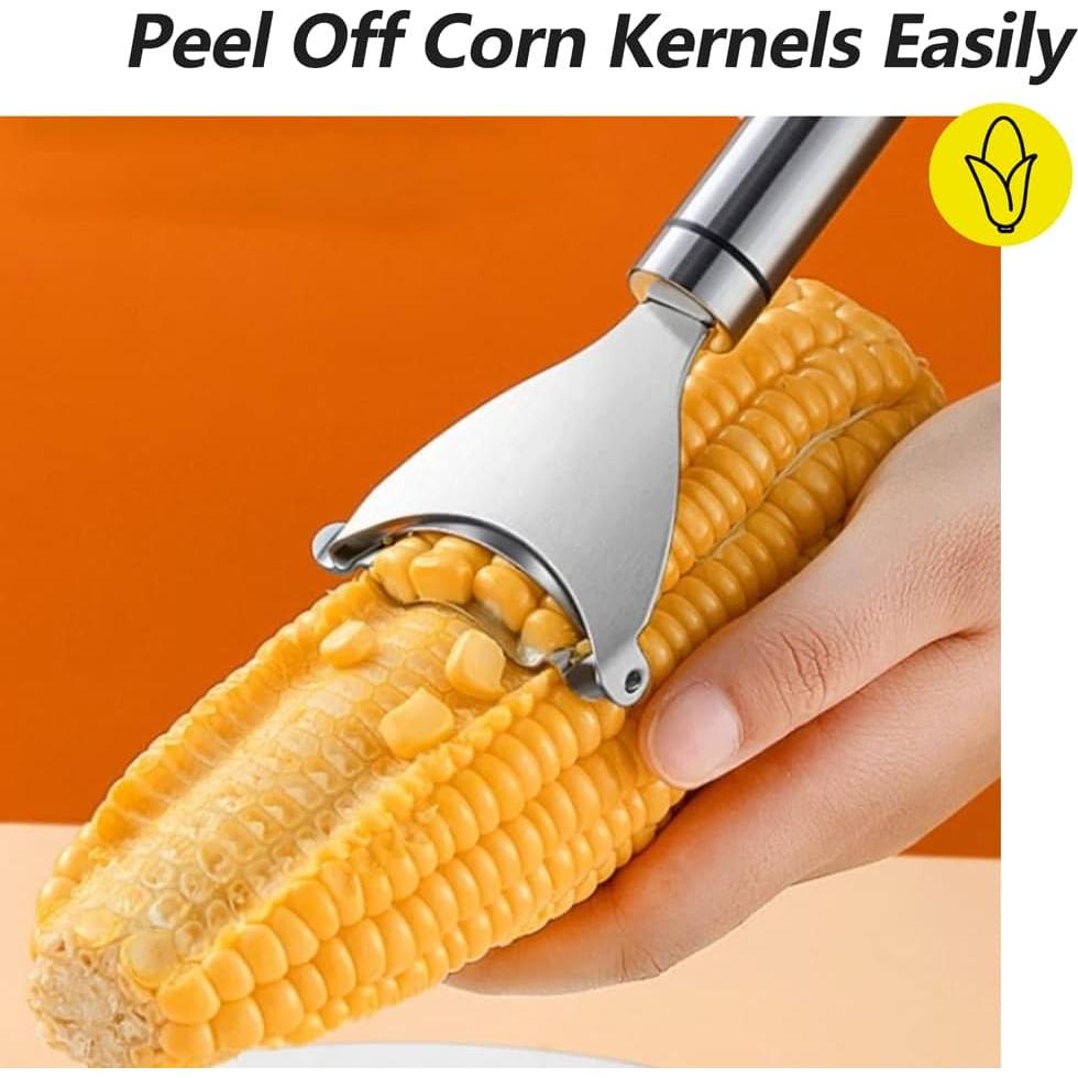 Pelador de Maíz Abnaok Acero Inoxidable Ergonómico 2 Piezas