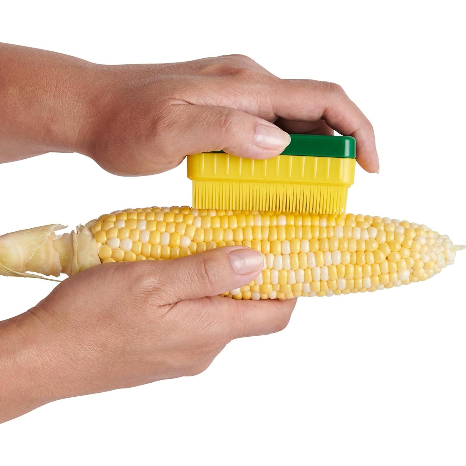 Cepillo de Limpieza de Maíz HIC Kitchen - Cerdas Doble Textura