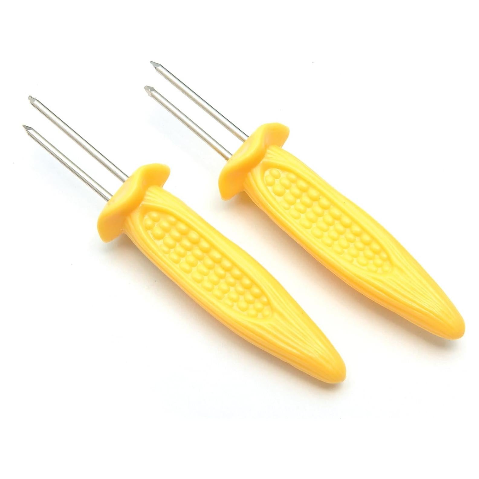 Soportes de maíz Jumbo Fox Run, set de 8, acero inoxidable