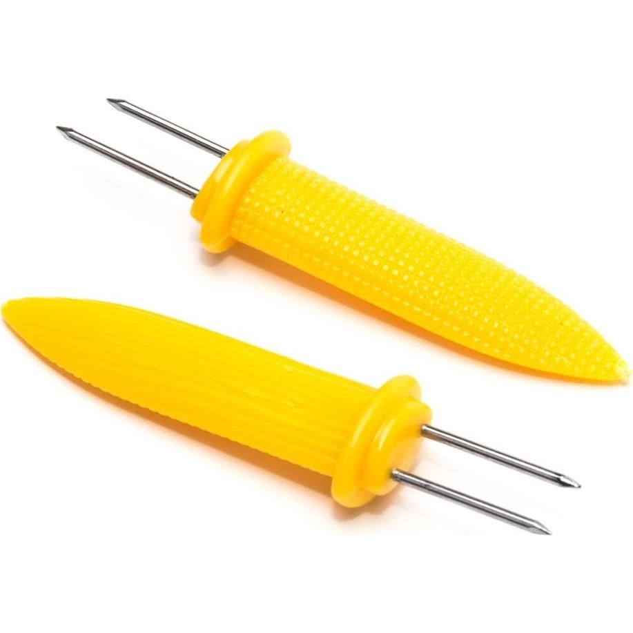 Soportes de maíz Jumbo Fox Run, set de 8, acero inoxidable