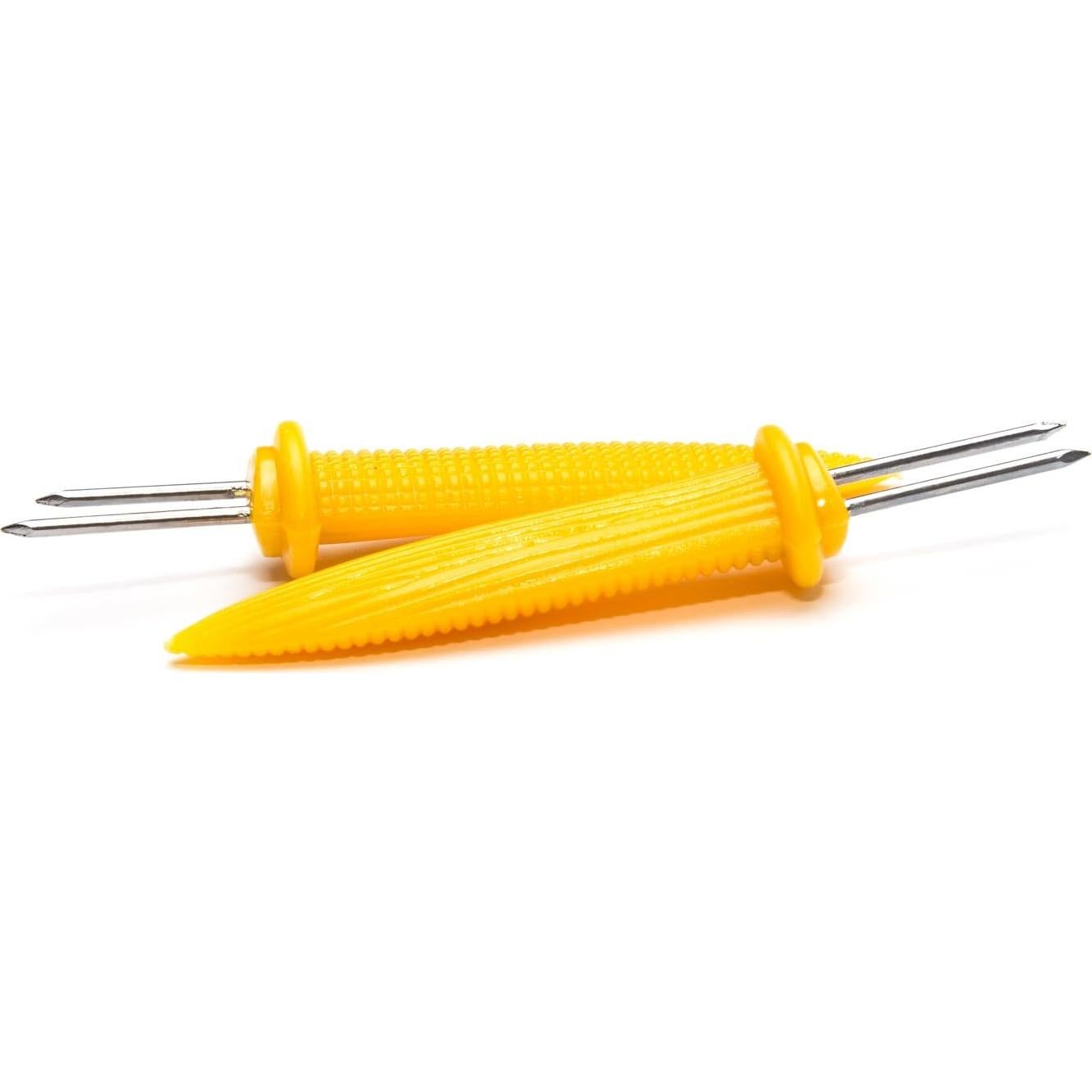 Soportes de maíz Jumbo Fox Run, set de 8, acero inoxidable