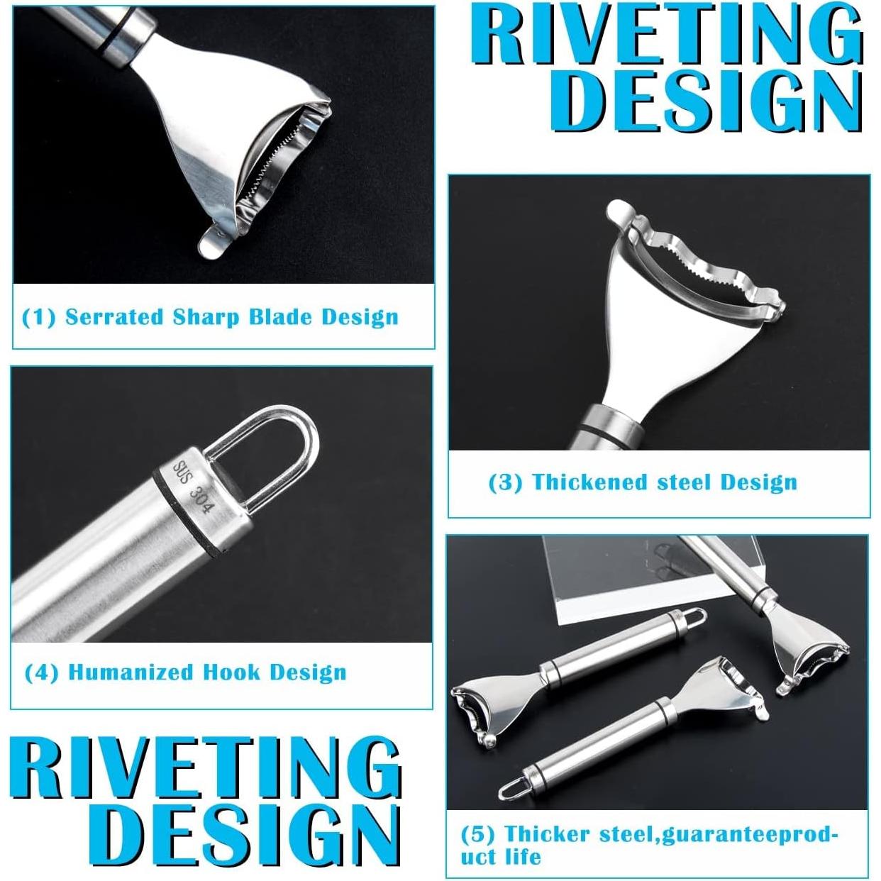 Pelador de Maíz WXJ13 - Acero Inoxidable, 3 Piezas