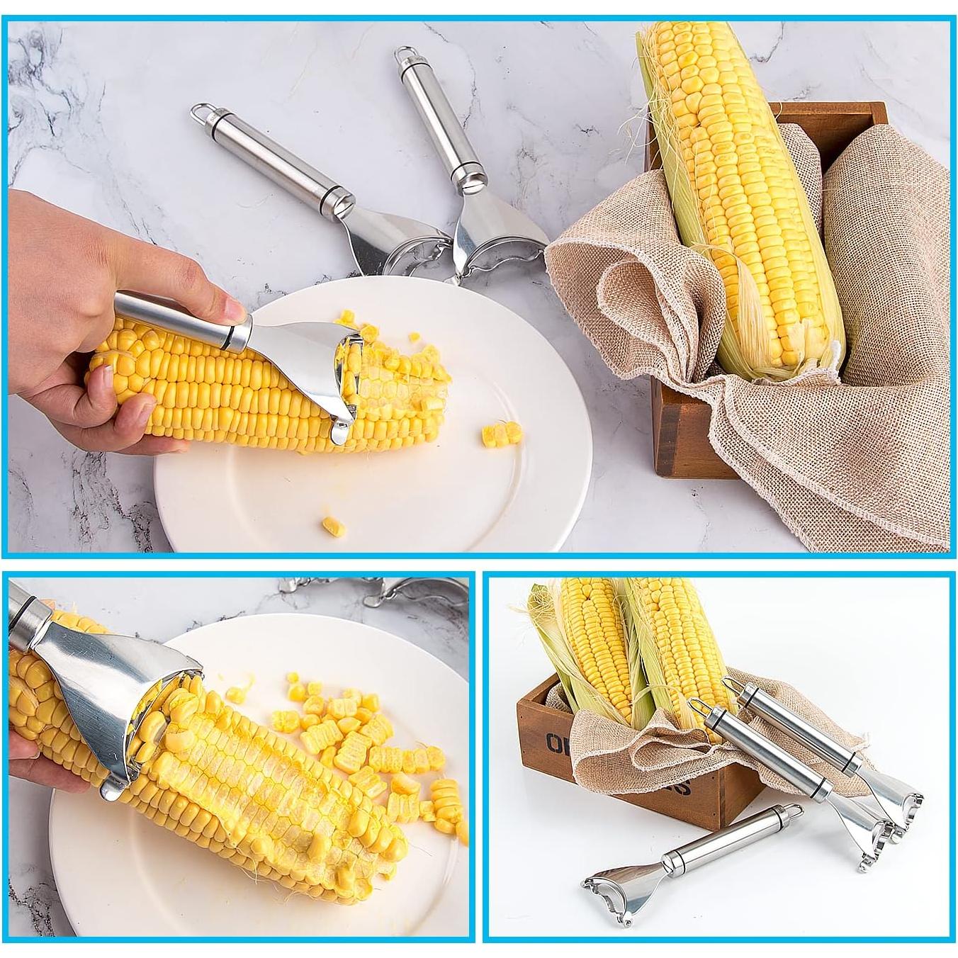 Pelador de Maíz WXJ13 - Acero Inoxidable, 3 Piezas