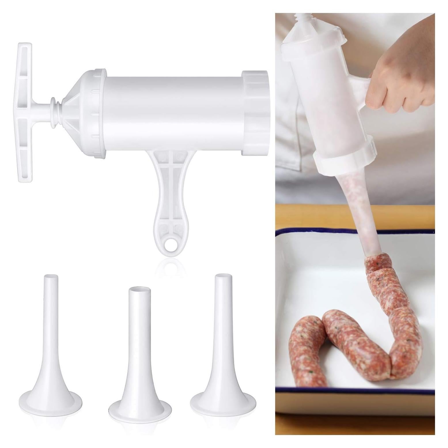 Fabricante de Salchichas Manual Mudder con 3 Tubos de Relleno