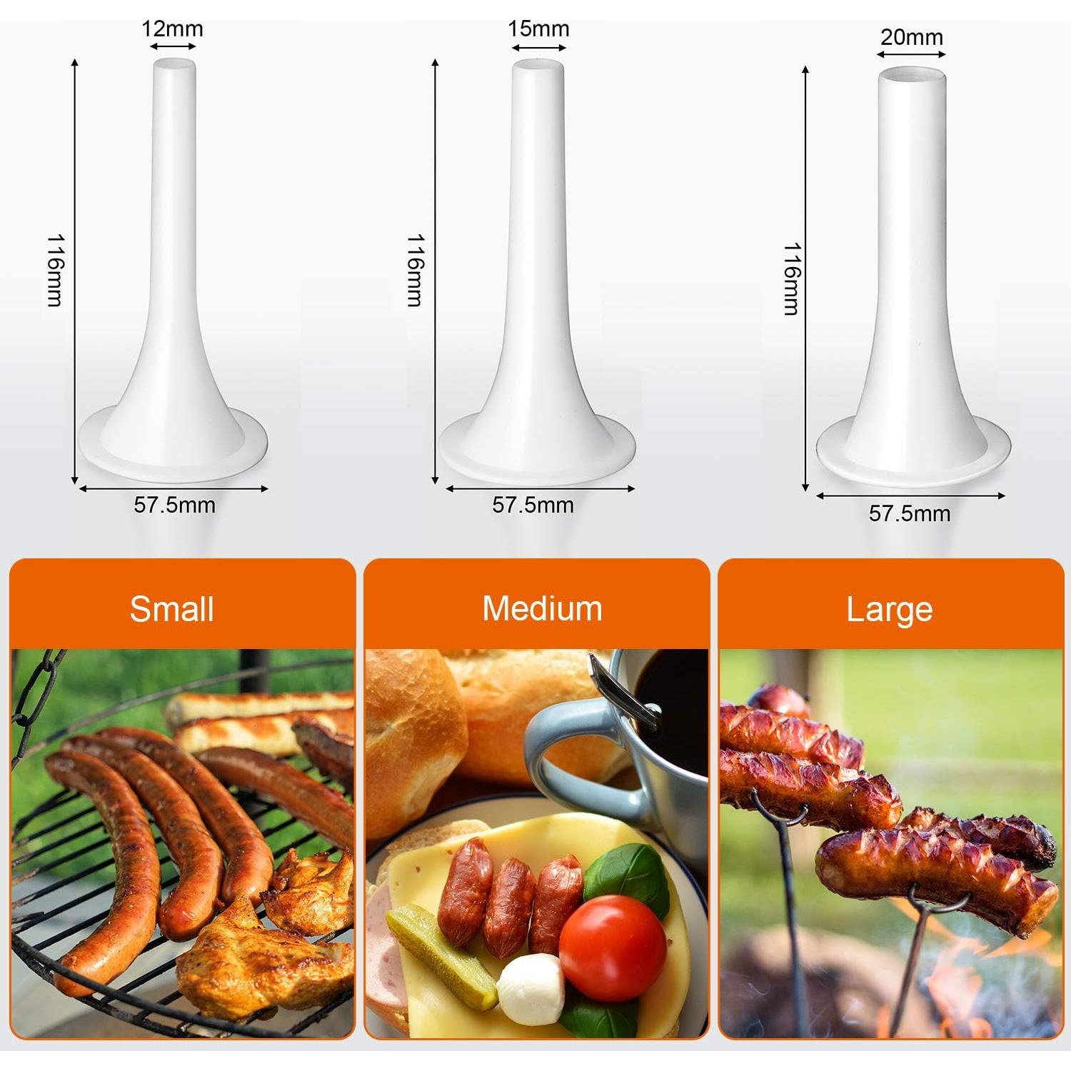 Fabricante de Salchichas Manual Mudder con 3 Tubos de Relleno