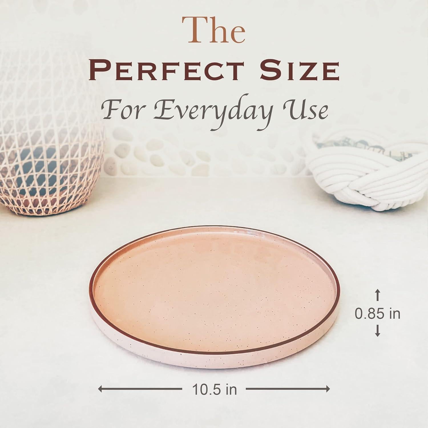 Juego de Platos Cerámicos Mora 6 Piezas 26.67 cm Chai