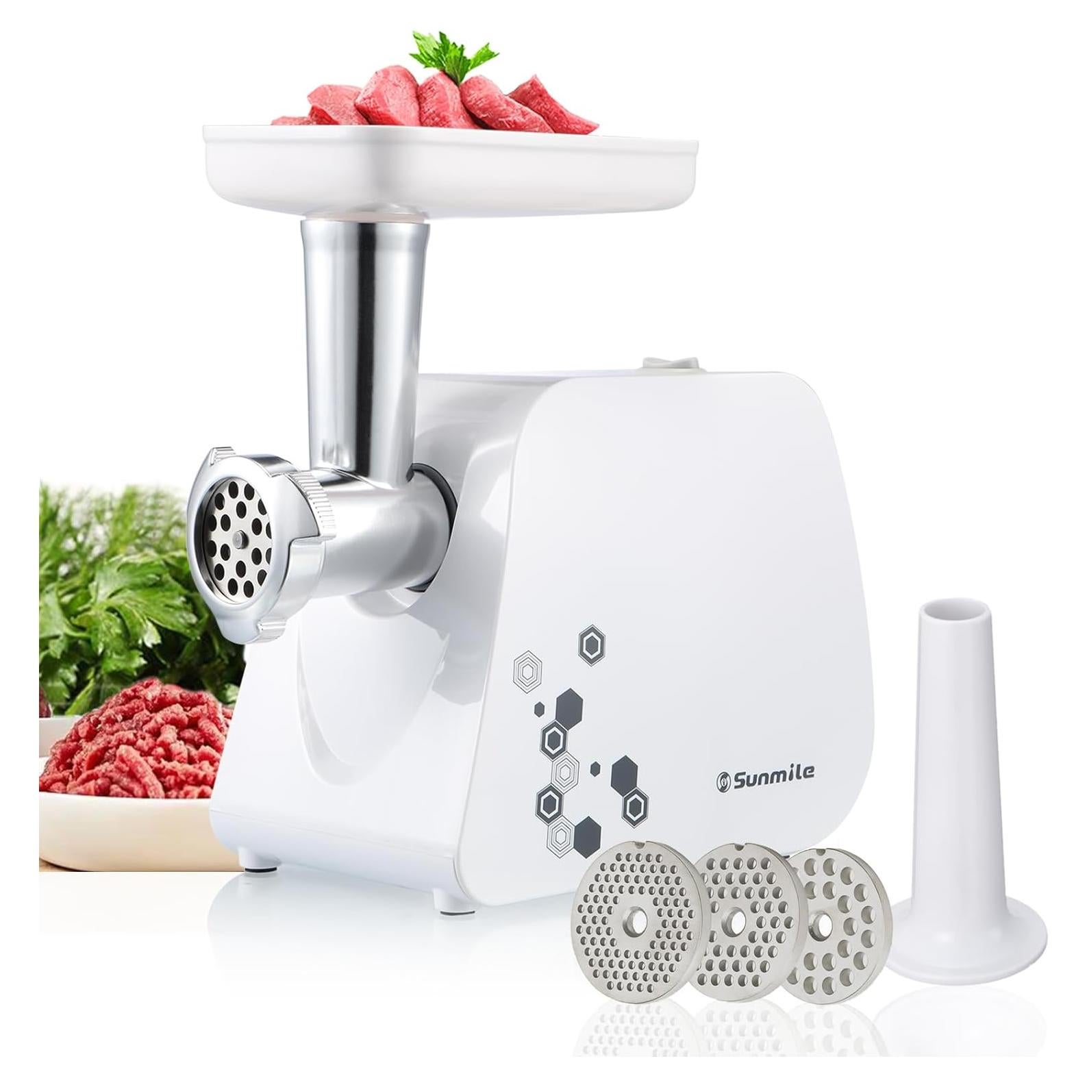 Picadora de Carne Eléctrica Sunmile SM-G35 - 1000W, 3 Placas