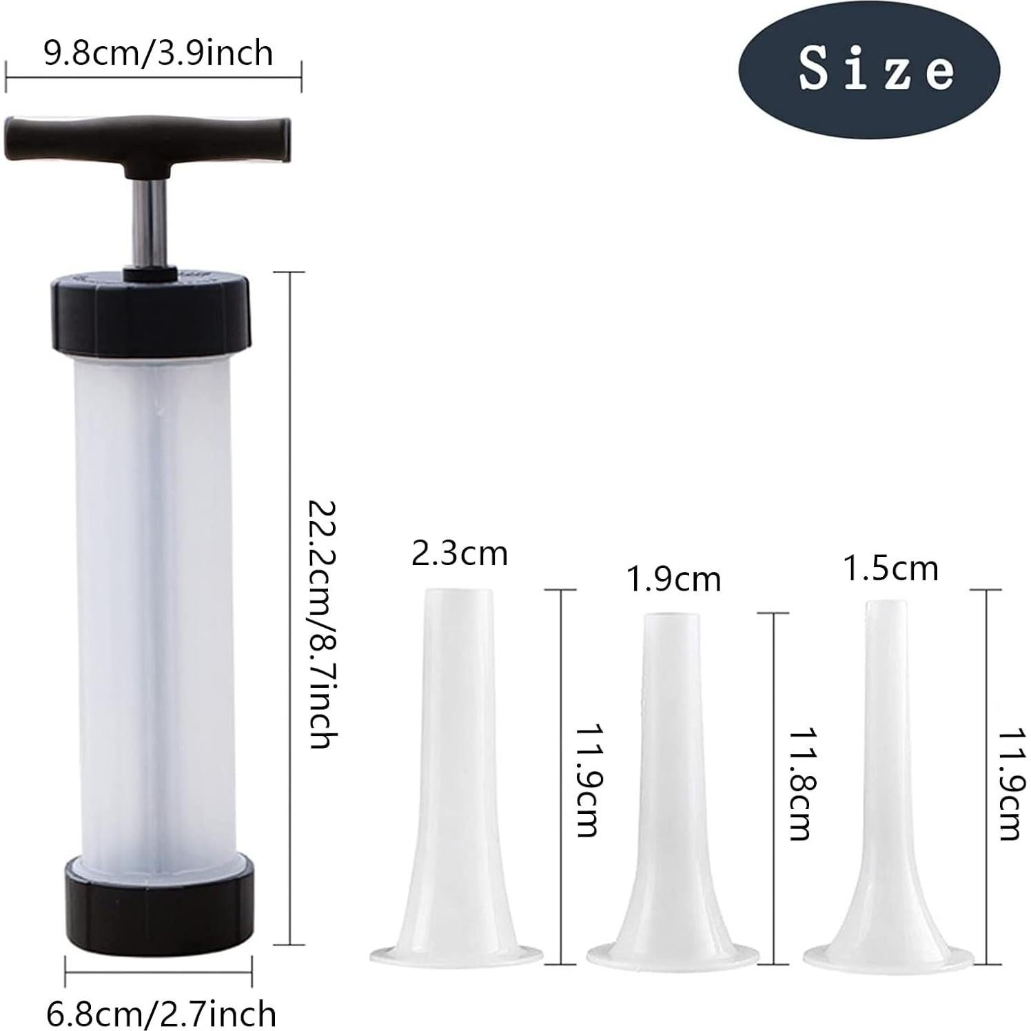 Embudo para Salchichas Kulusion - Manual con 3 Tubos