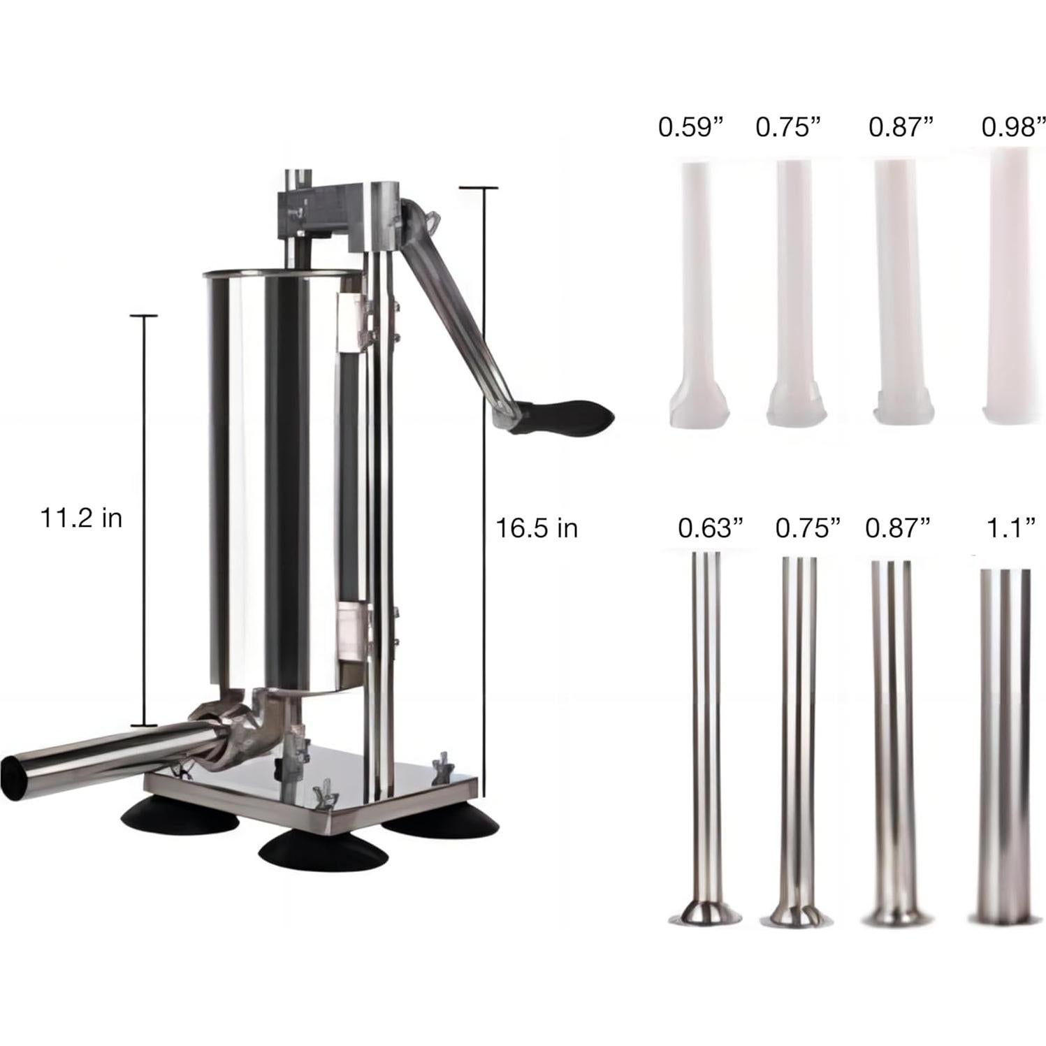 Rellenador de Salchichas Manual Lumirio 3L Acero Inoxidable