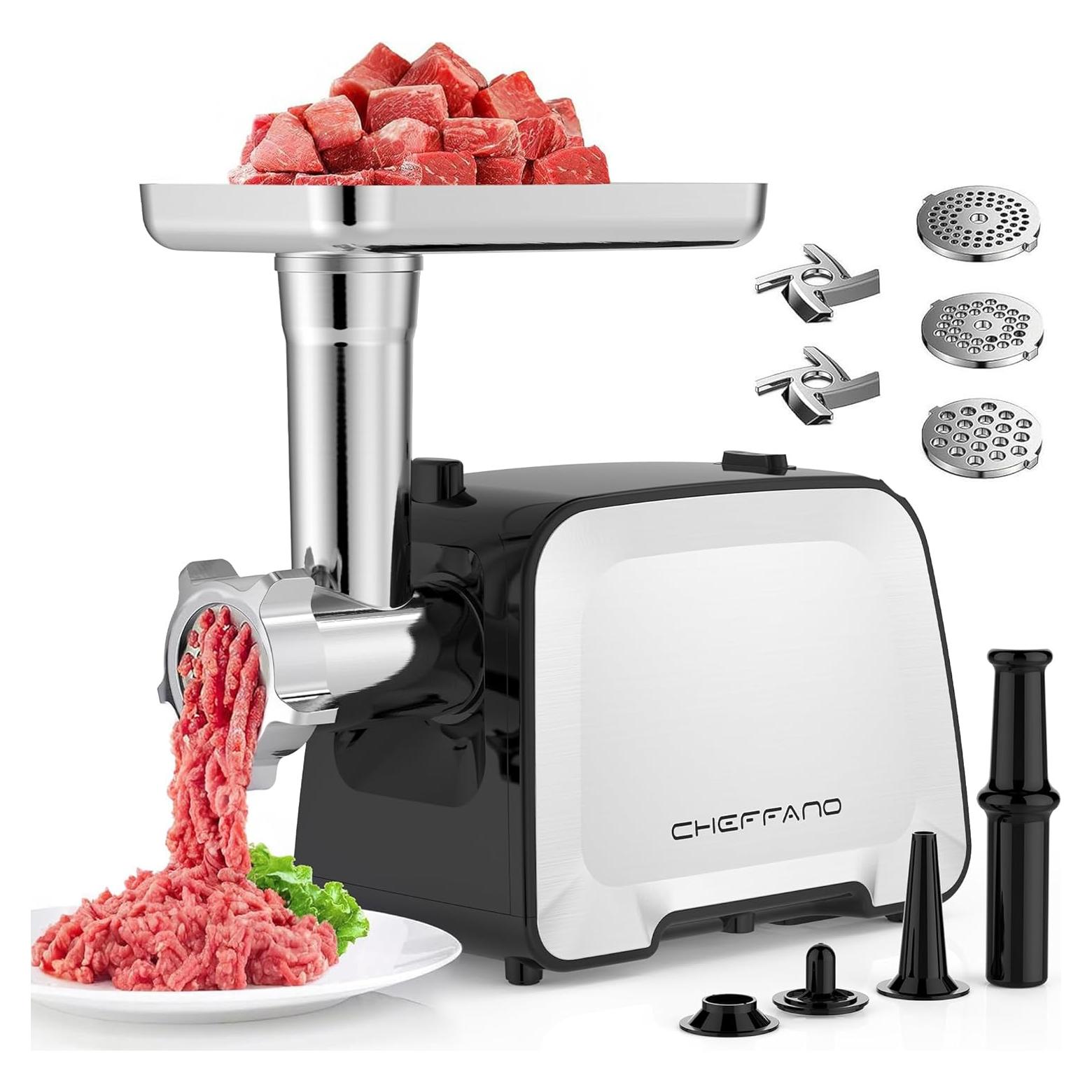 Picadora de Carne Eléctrica CHEFFANO Life 2000W con Accesorios