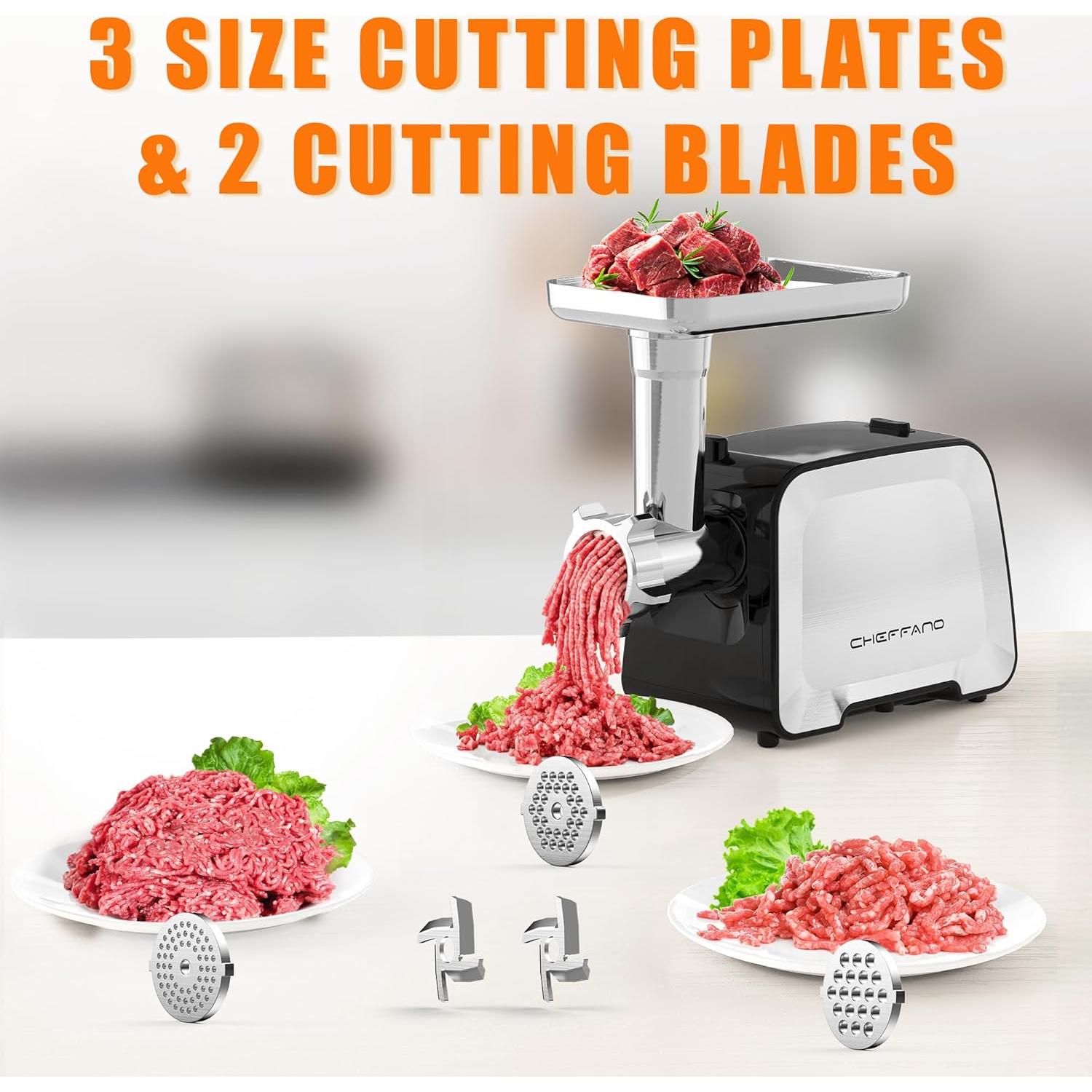 Picadora de Carne Eléctrica CHEFFANO Life 2000W con Accesorios