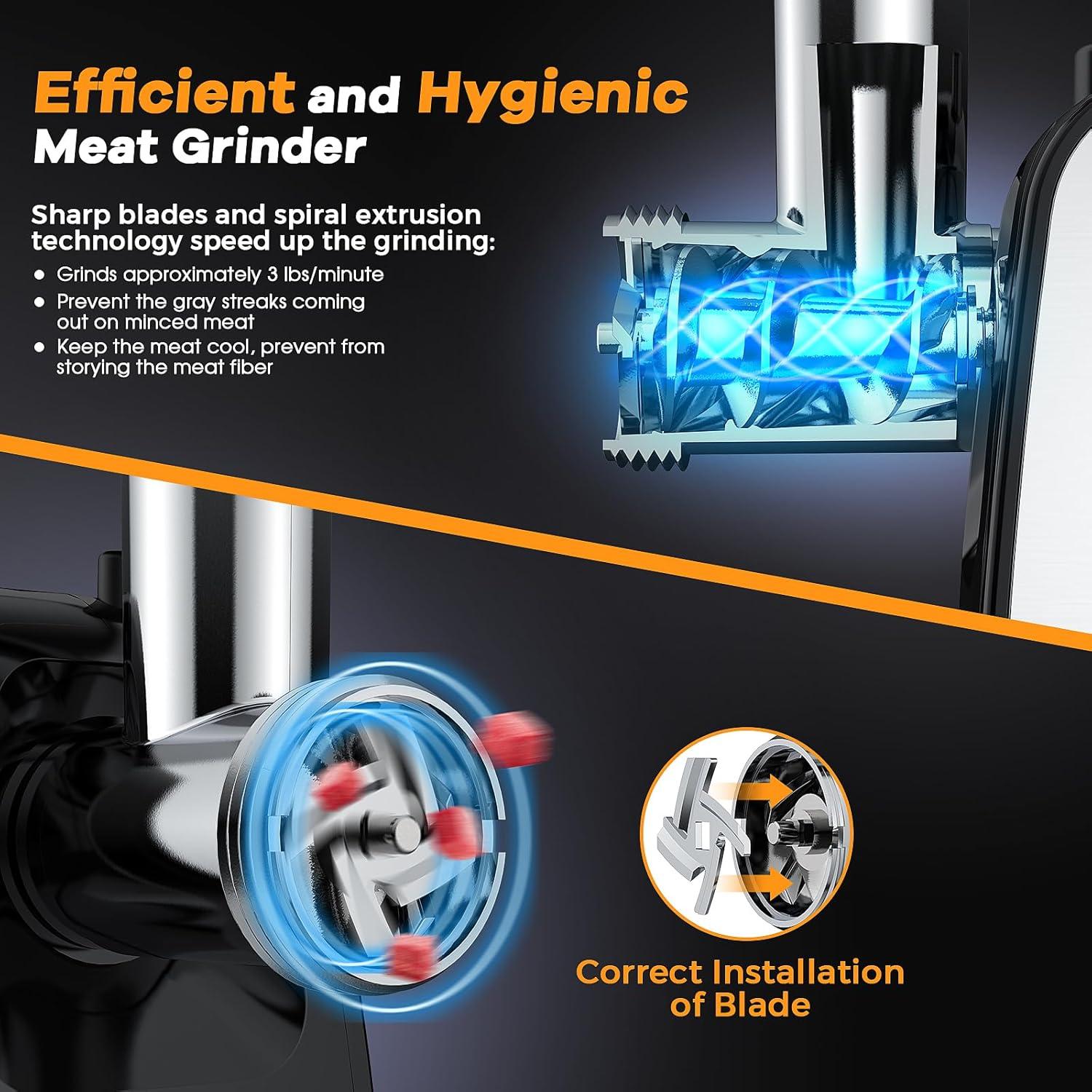 Picadora de Carne Eléctrica CHEFFANO Life 2000W con Accesorios