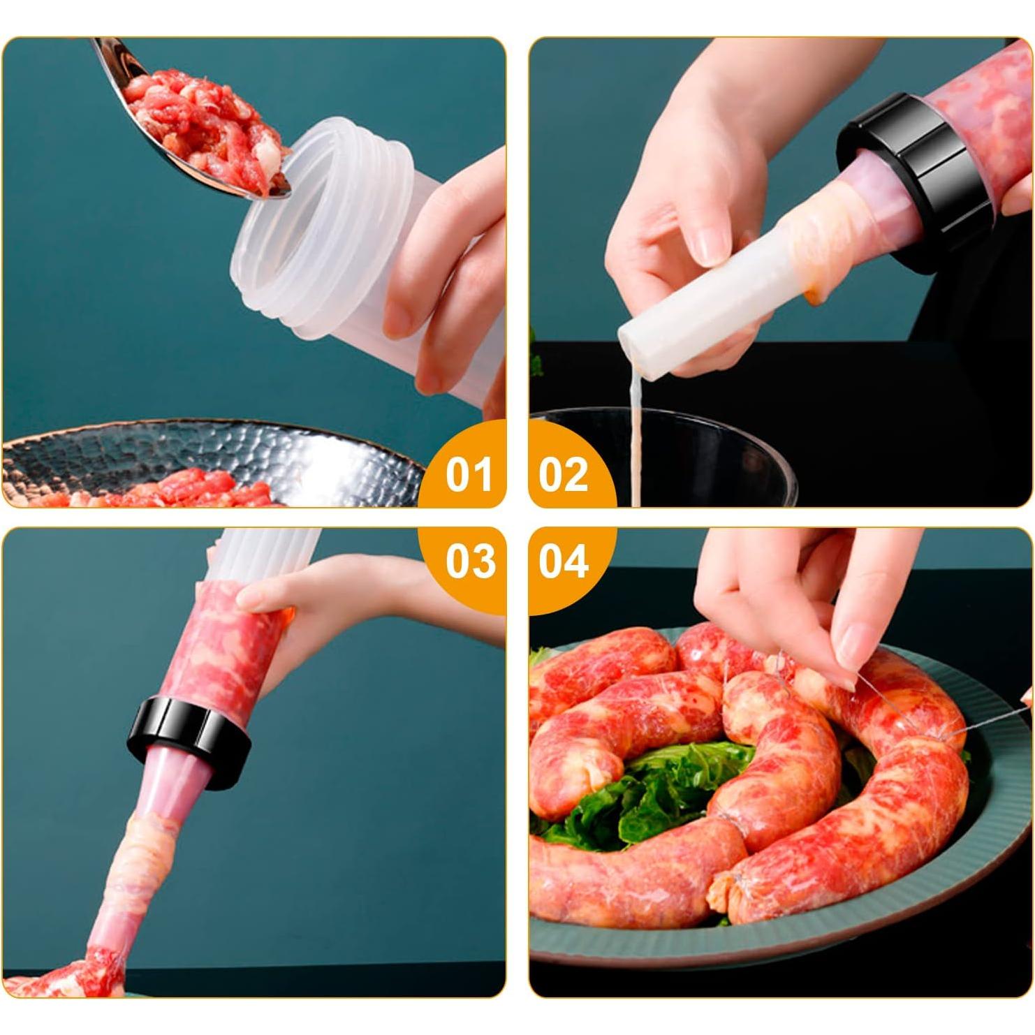 Herramienta Manual para Hacer Salchichas Hoypeyfiy 3 Tubos