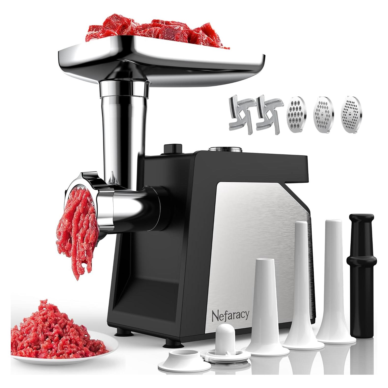 Picadora de Carne Eléctrica Nefaracy 2600W Acero Inoxidable