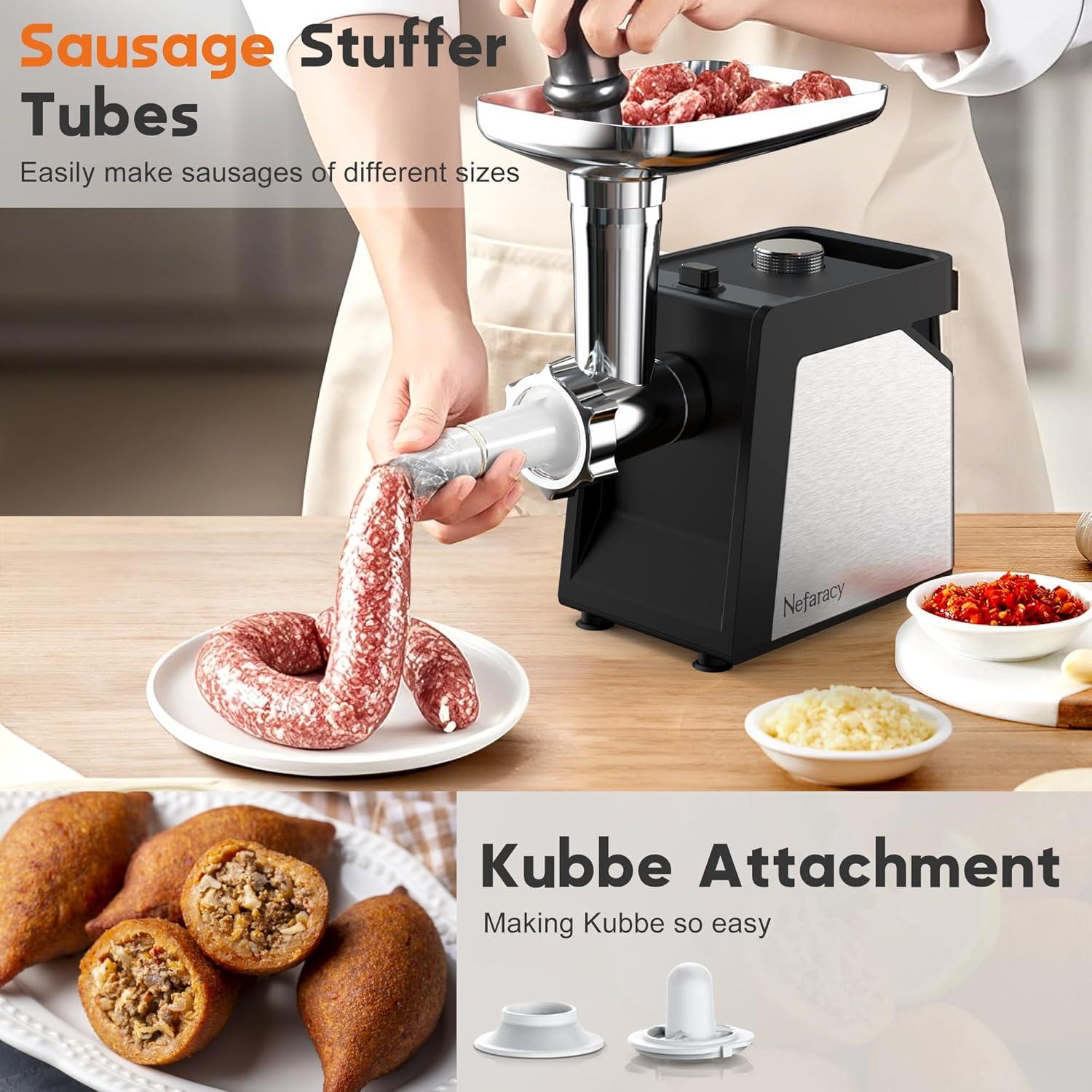 Picadora de Carne Eléctrica Nefaracy 2600W Acero Inoxidable