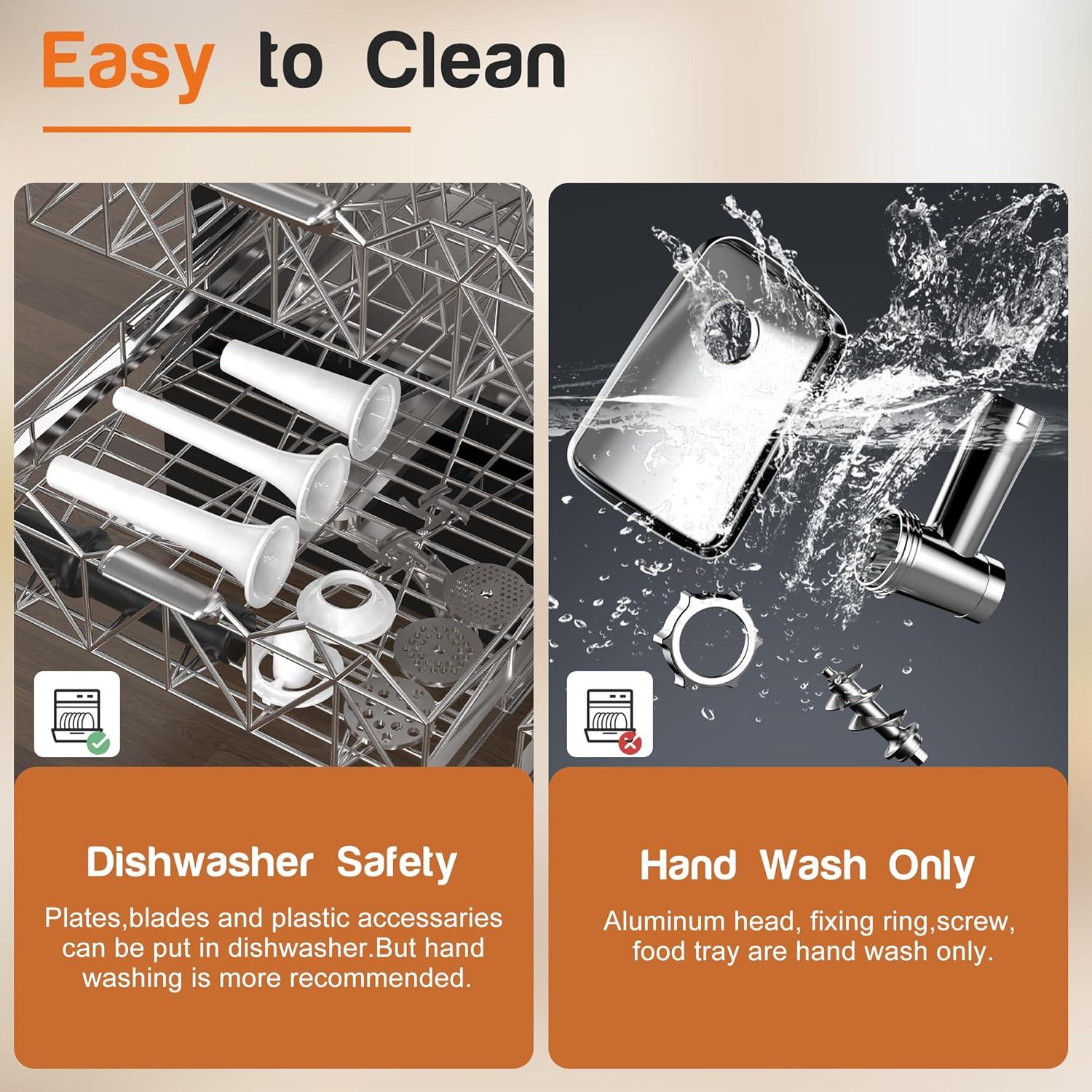 Picadora de Carne Eléctrica Nefaracy 2600W Acero Inoxidable